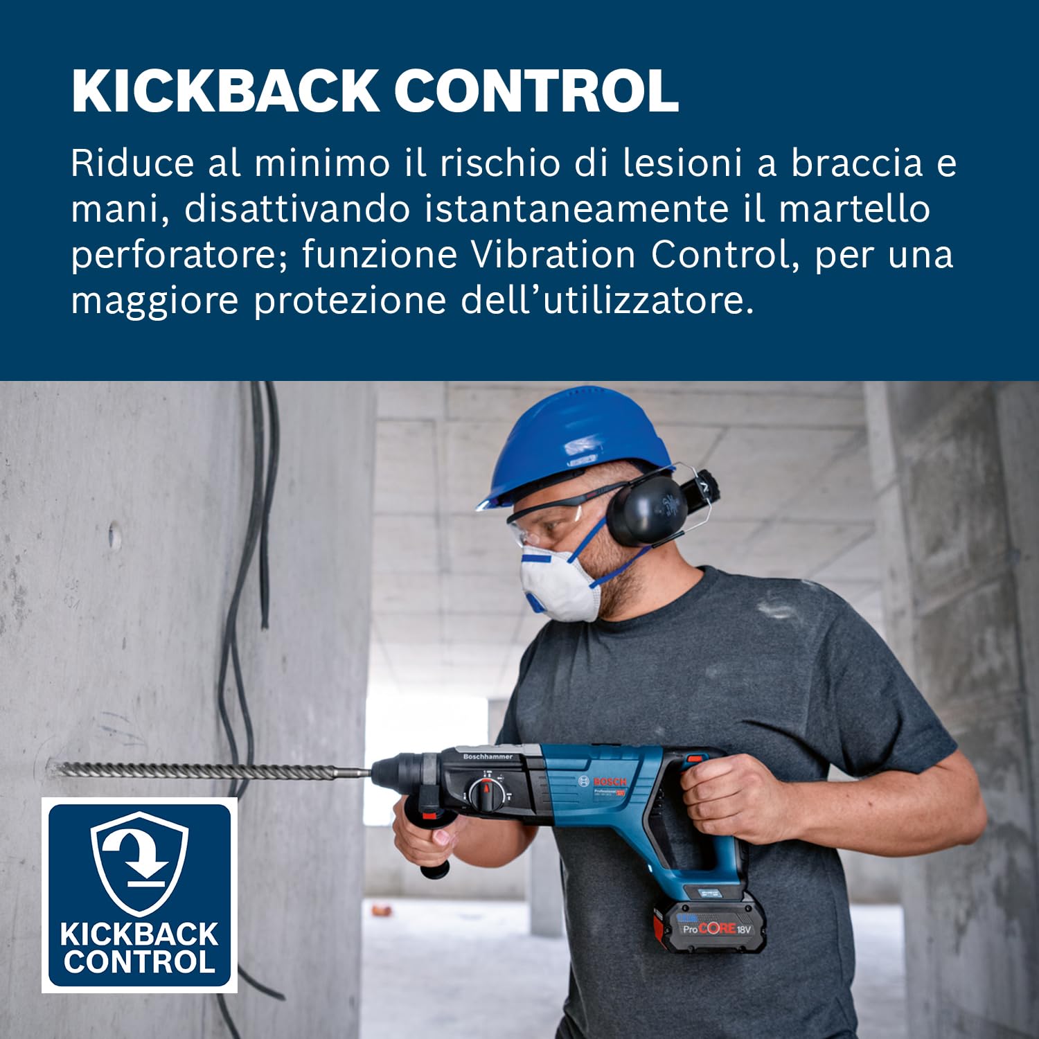 Bosch Professional 18V System Martello perforatore a batteria GBH 18V-28 D