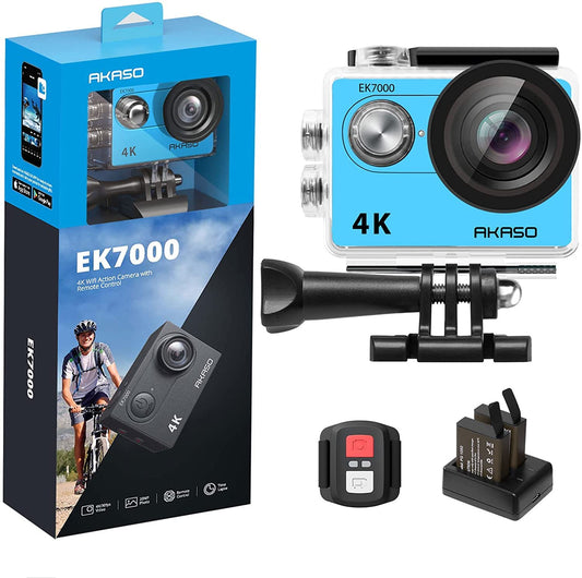 AKASO EK7000 Action Cam 4K 30FPS, WiFi 20MP Fotocamera Subacquea Videocamera