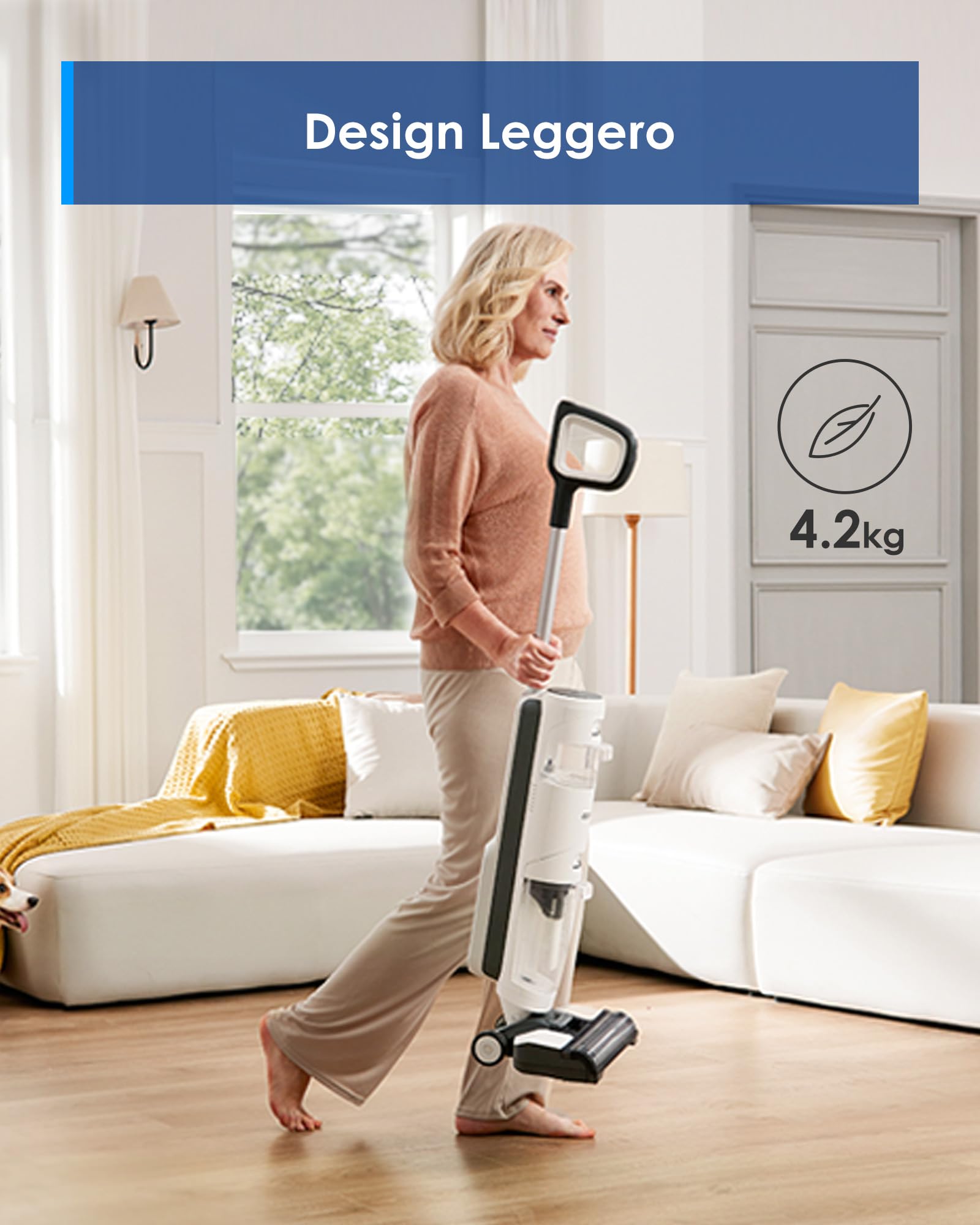 Tineco iFloor 3 Breeze Plus Aspirapolvere Senza Fili per Secco e Umido, Lavapavimenti e Mocio