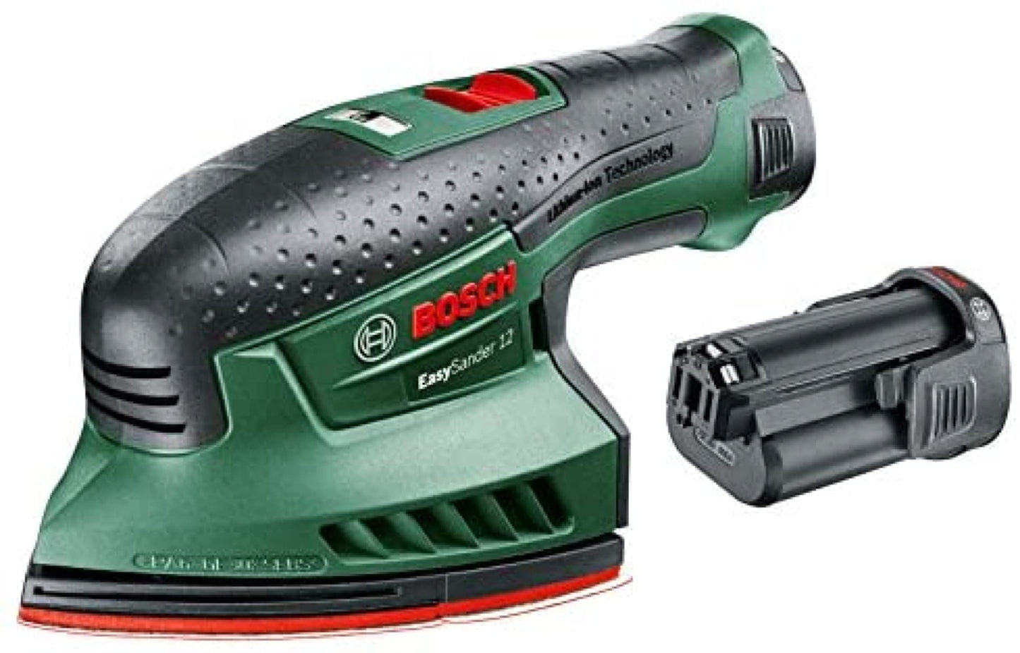 Bosch EasySander 12 Levigatrice multiuso senza filo con 2 batterie 12 V 2.0 Ah