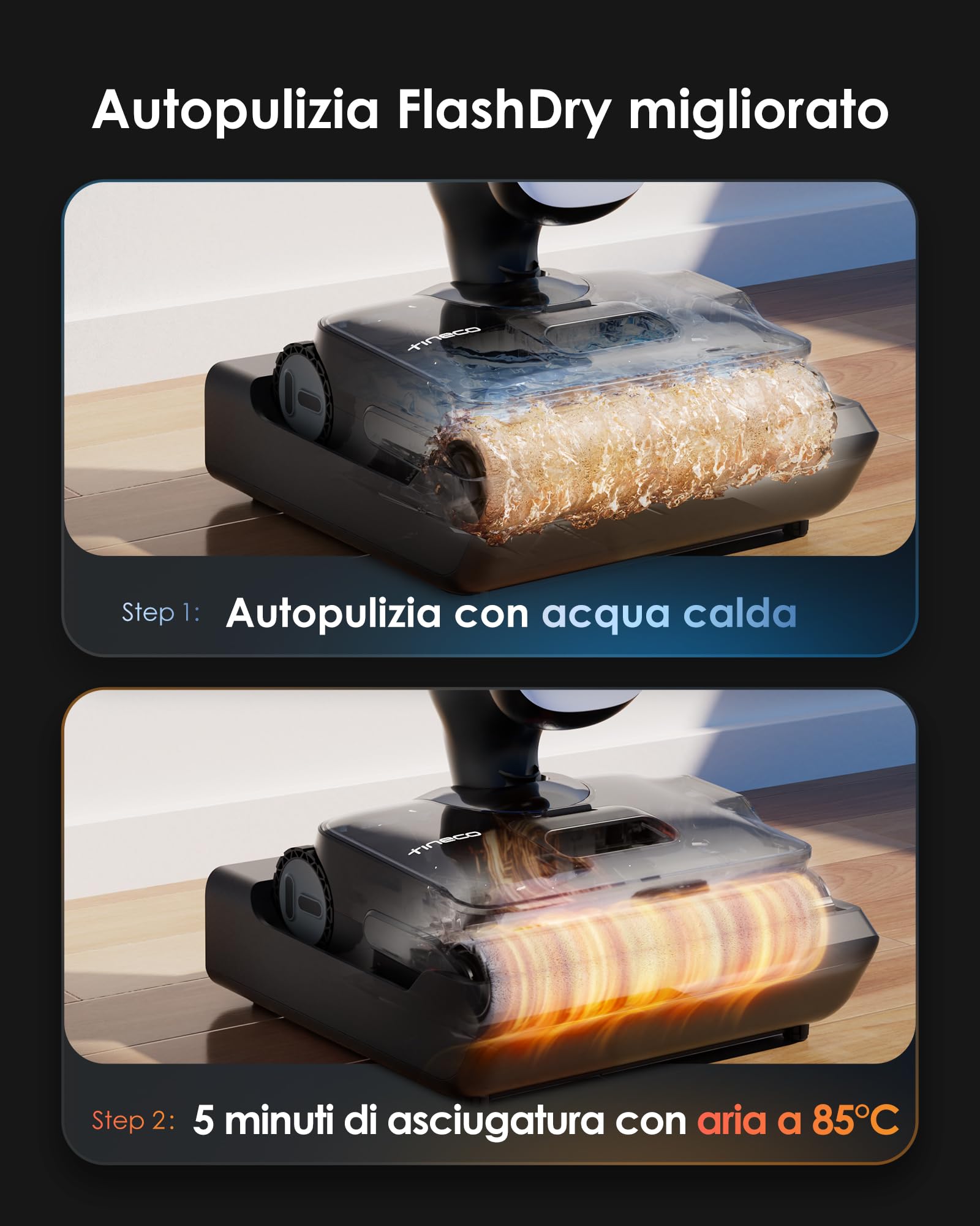 Tineco Floor One S9 Artist Aspirapolvere Lavapavimenti
