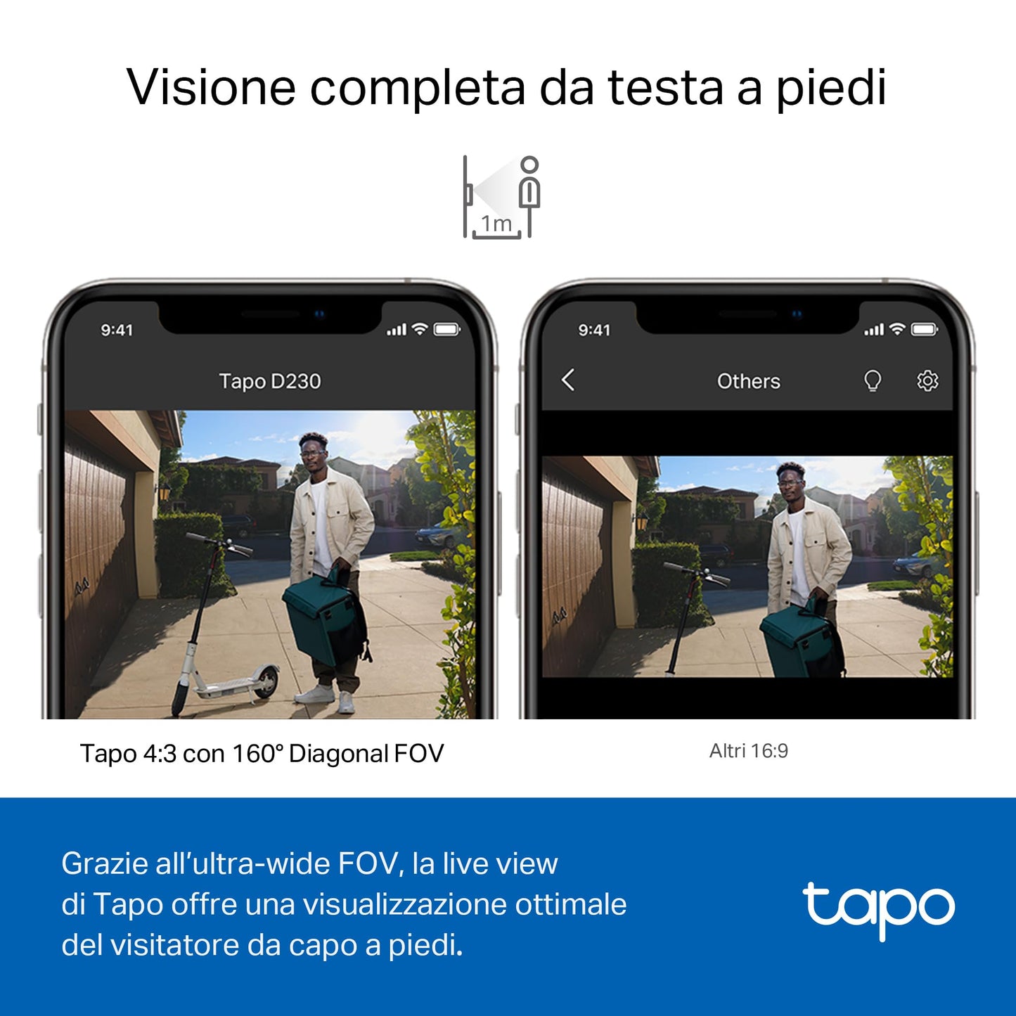 TP-Link Tapo D230S1 Video Doorbell Campanello, Visualizzazione Live 2K 5MP,