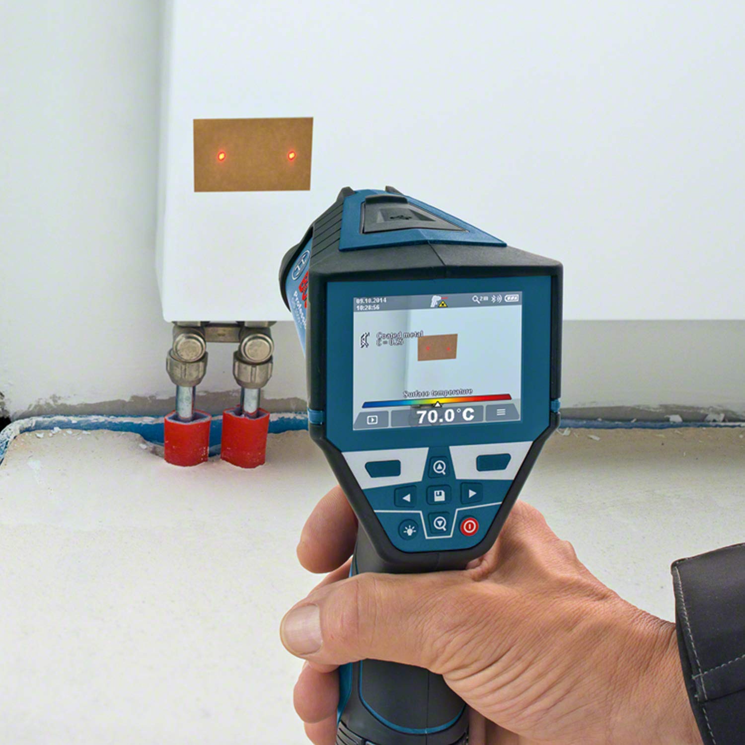 Bosch Professional Termocamera a infrarossi GIS 1000 C (con funzione app, intervallo di temperatura: da –40 °C a 1.000 °C