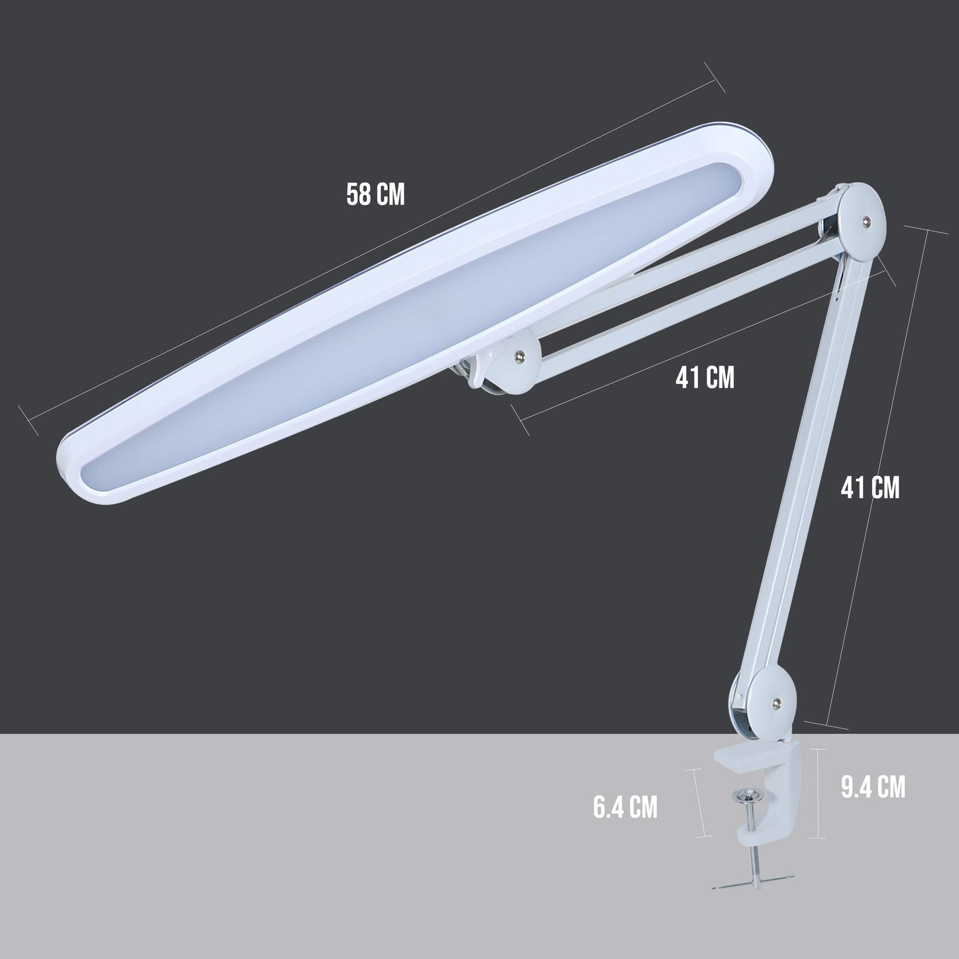 Neatfi Lampada da lavoro a LED XL da 2.200 lumen, Spina Europea, 24 W, 117 LED SMD da pezzi