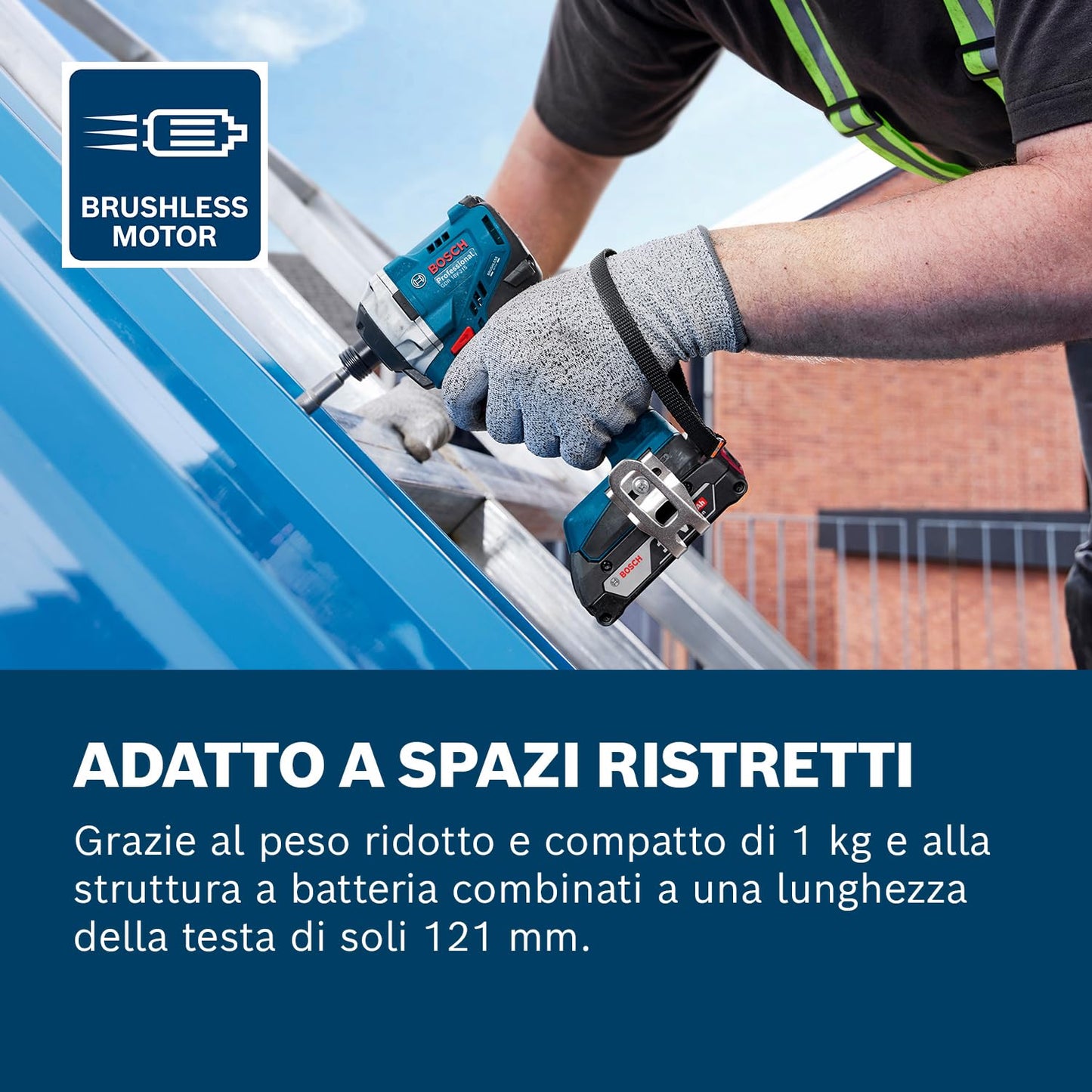 Bosch Professional 18V System Avvitatore con percussione a batteria GDR 18V-215 (incl. 2x GBA 18V 4.0Ah, caricabatteria