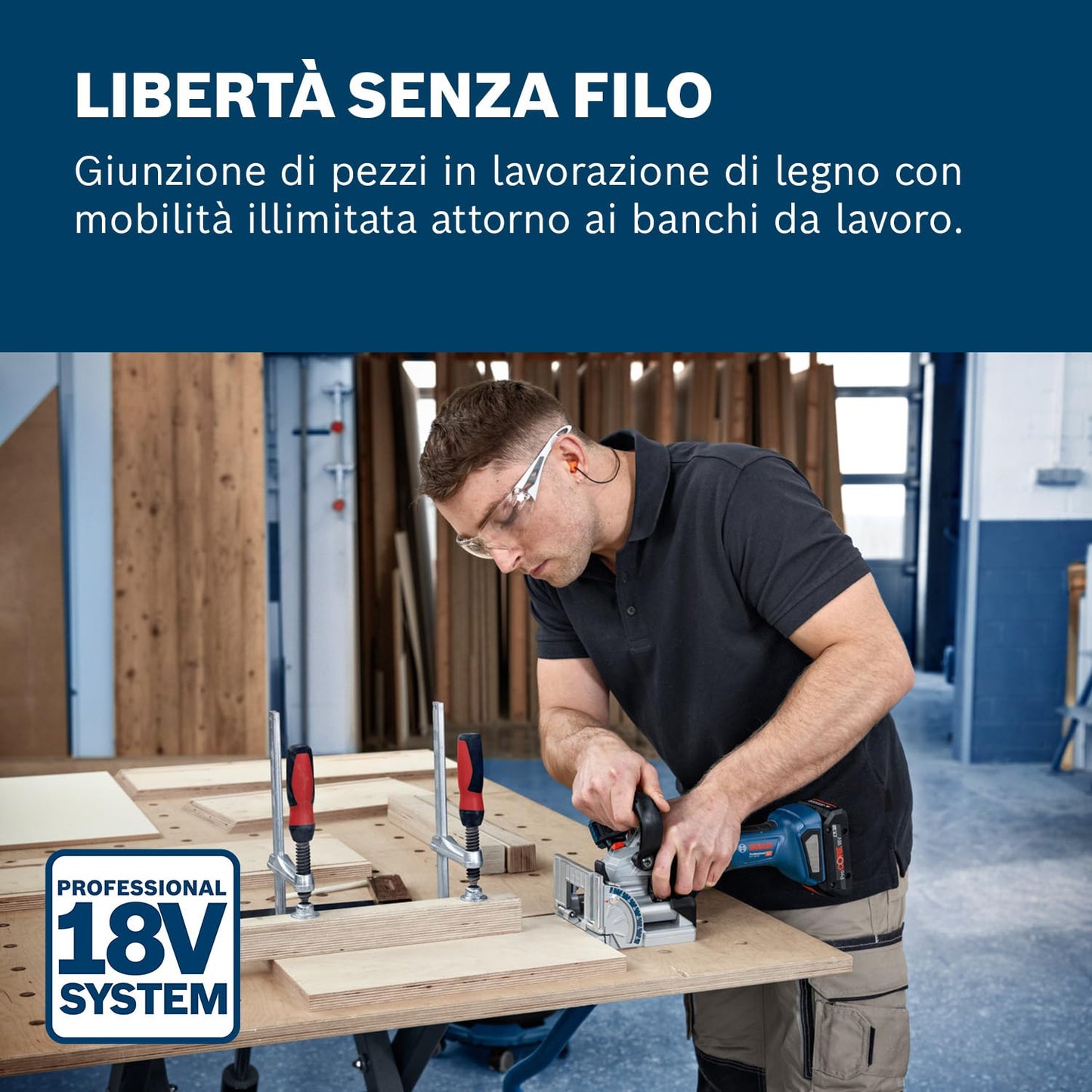 Bosch Professional 18V System Fresa universale a batteria GFF 18V-22