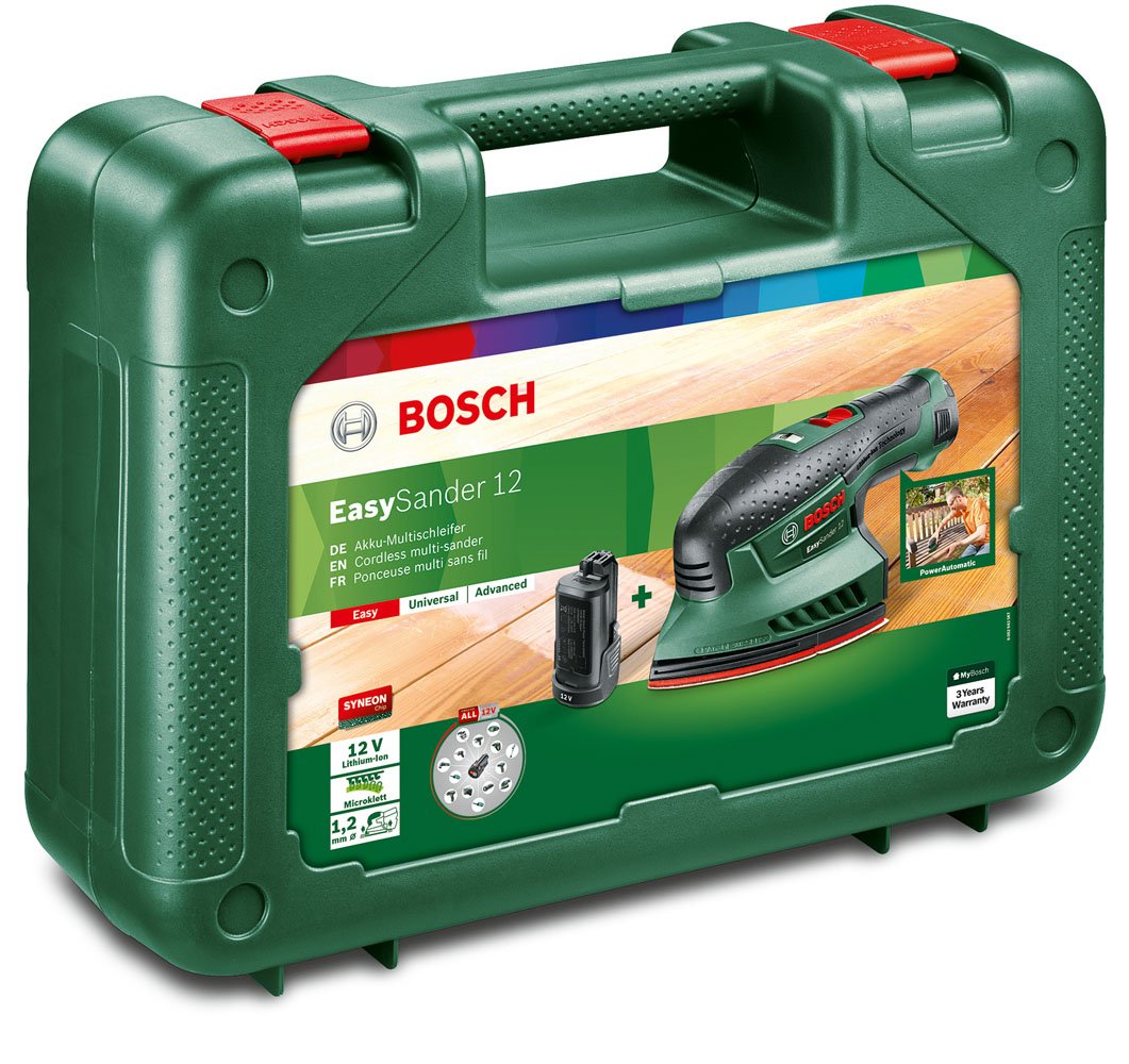 Bosch EasySander 12 Cordless Multi Purpose Sander with 2 Batteries 12 Noisell