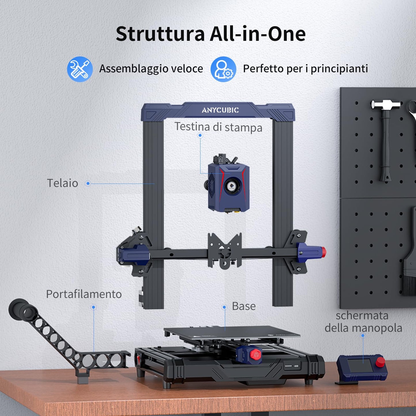 Anycubic Kobra 2 Neo Stampante 3D Livellamento Automatico LeviQ 2.0