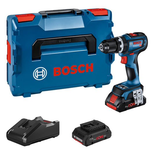Bosch Professional 18V System Trapano-avvitatore con percussione a batteria GSB 18V-90 C (incl. 2 batterie PROcore da 4.0 Ah,