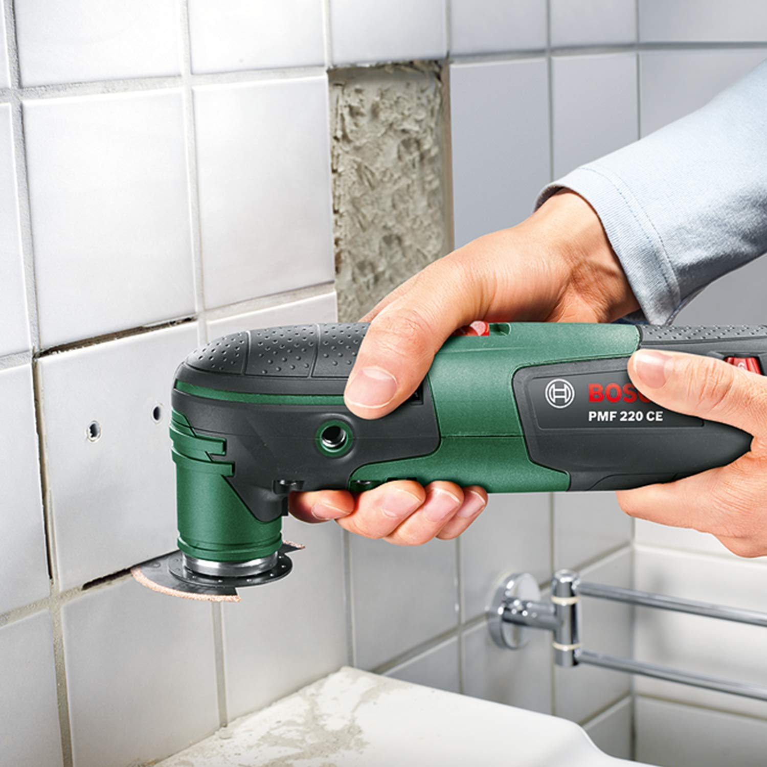 Bosch Home and Garden PMF 220 CE Utensile Multifunzione, W, 220 V, Schwarz, Grün