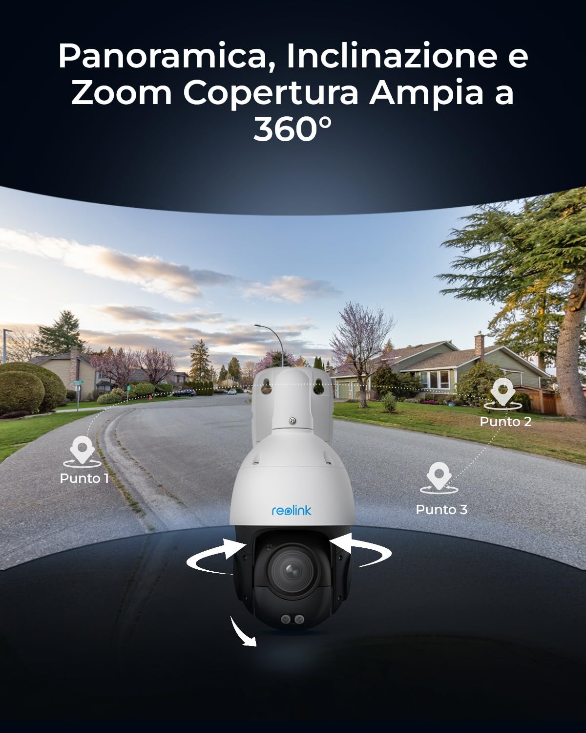 Reolink 4K PTZ Telecamera Esterno PoE, Zoom Ottico 3D 16X, 360°/90° RLC-823S2