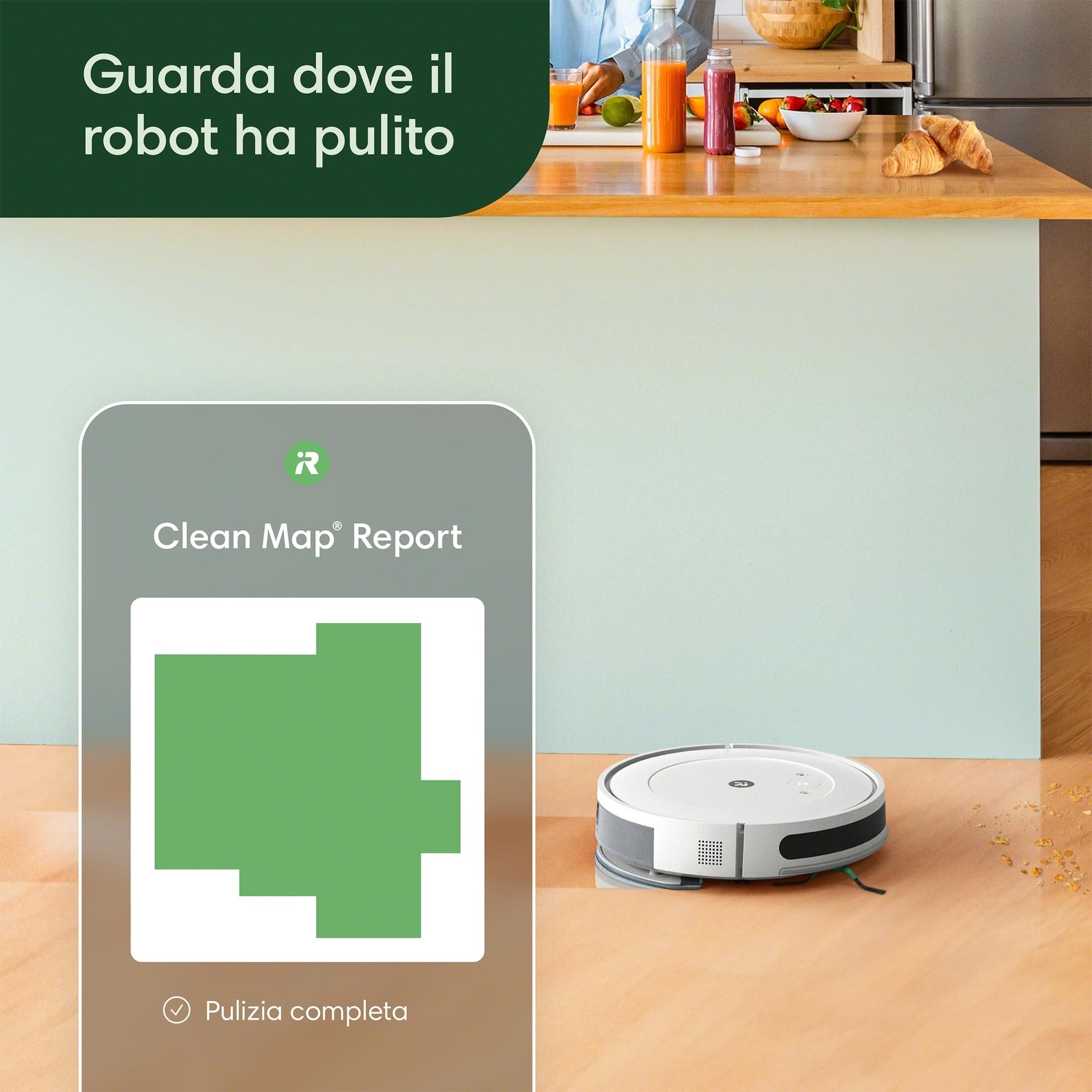 iRobot Roomba Combo Essential, Robot Aspirapolvere Lavapavimenti, Potente Aspirazione e Pulizia