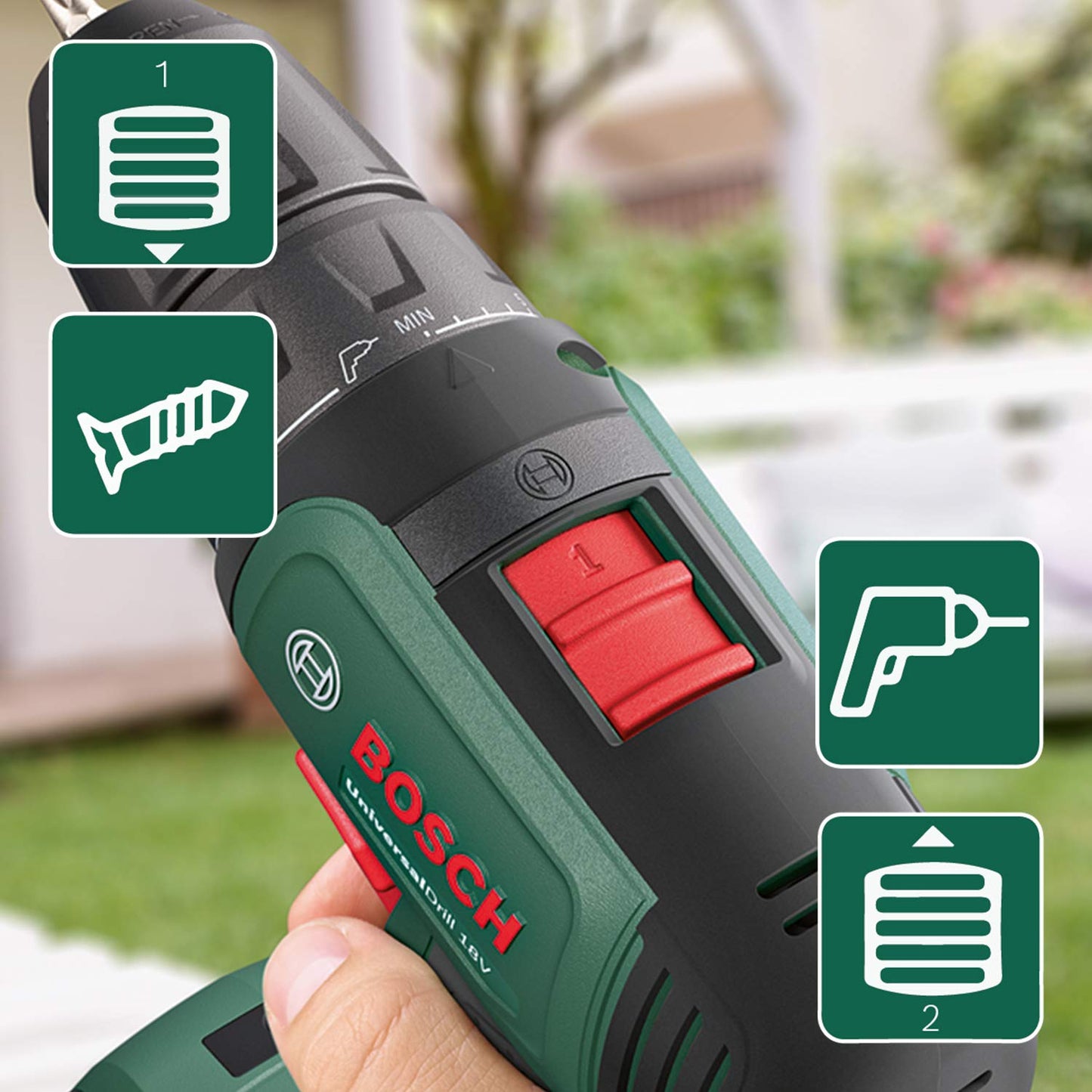 Bosch Home and Garden 06039D4002 Bosch Trapano a Batteria UniversalDrill (2 Batterie, In Valigetta)