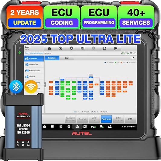 Autel MaxiCOM Ultra Lite Super Diagnosi Auto, 2 Anni Aggiornamenti, Diagnostica Intelligente per MS919 MS909 Elite II PRO
