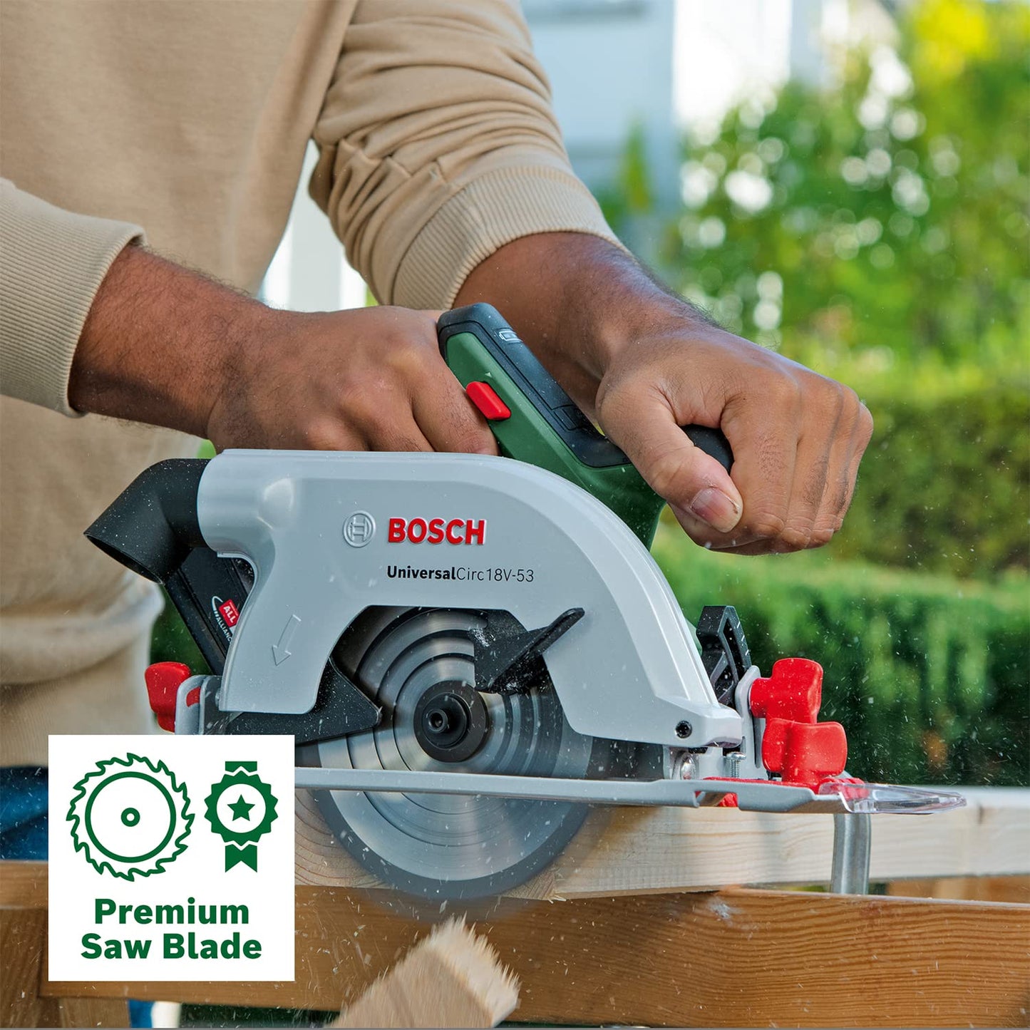 Bosch Home and Garden Sega circolare a batteria UniversalCirc 18V-53