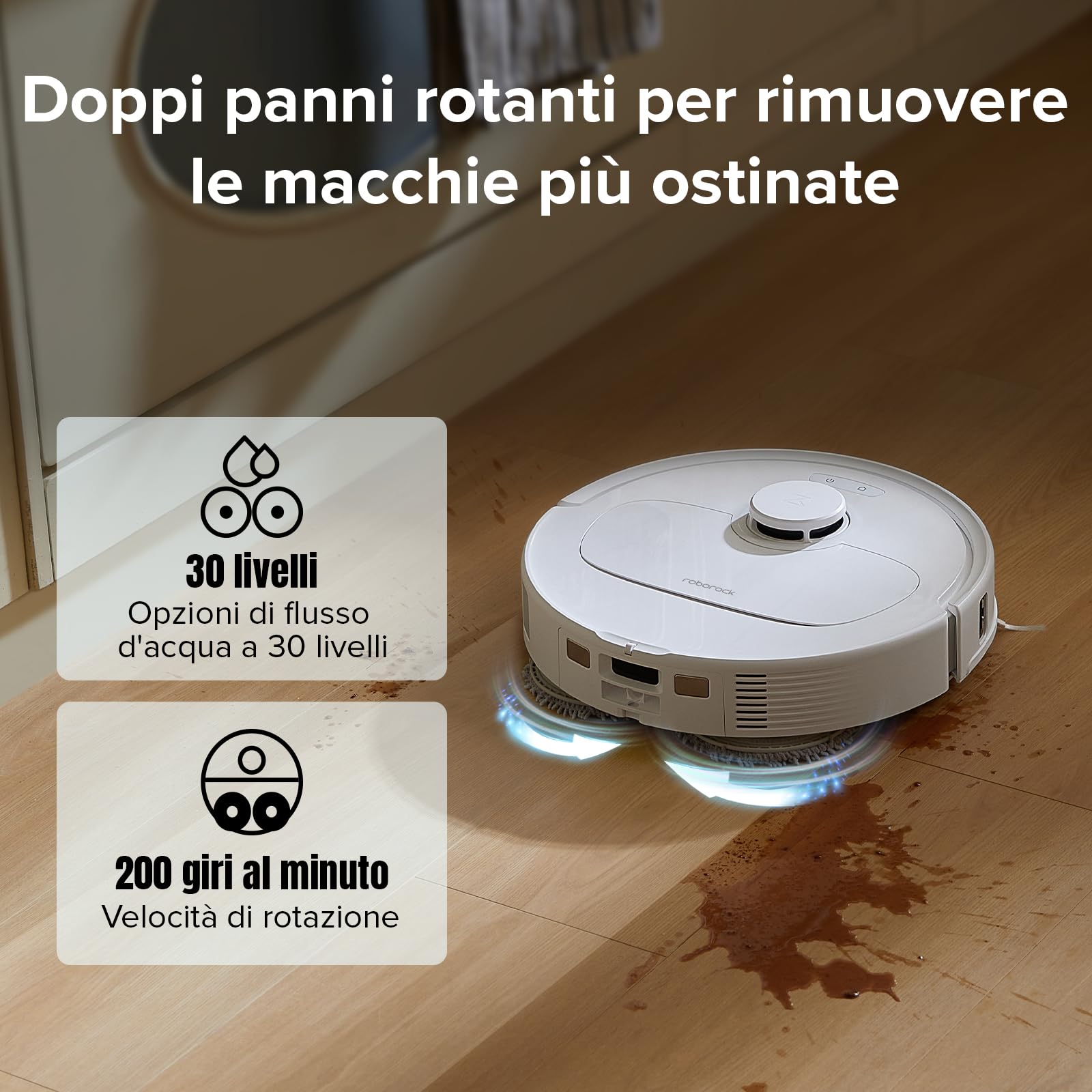 roborock Qrevo S Set Robot Aspirapolvere 7000Pa con Stazione Autopulente