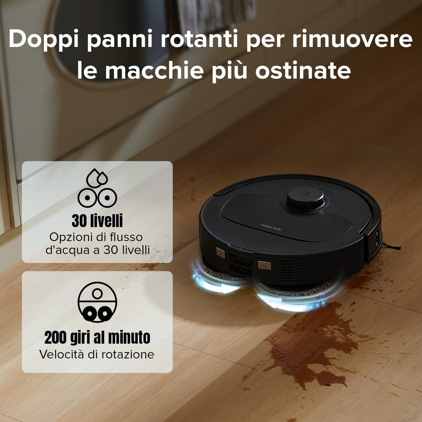 roborock Qrevo S Set Robot Aspirapolvere 7000Pa con Stazione Autopulente nero