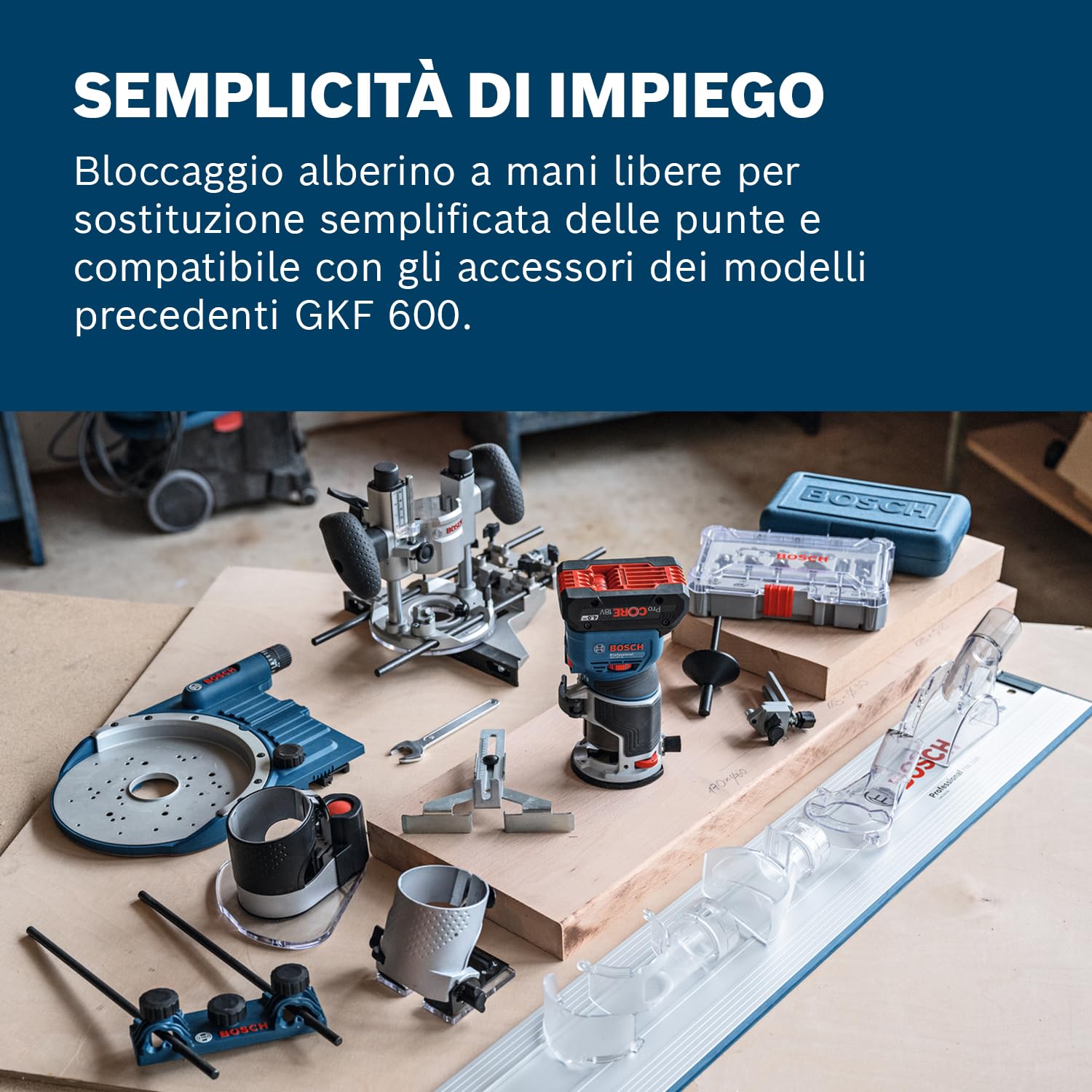 Bosch Professional 18V System Rifilatore a batteria GKF 18V-8