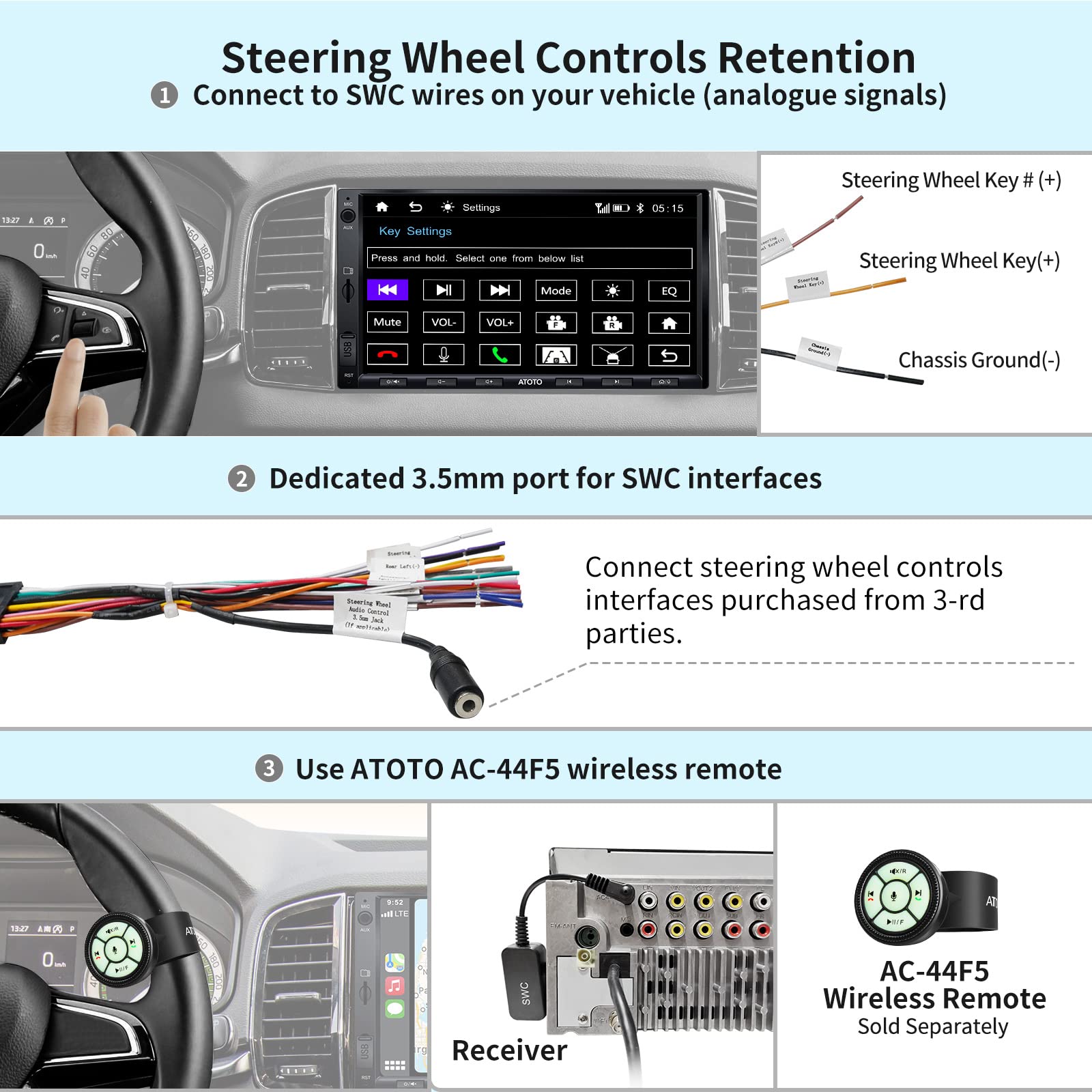 ATOTO F7XE Autoradio 2 DIN, Integrato DAB+, CarPlay Senza fili & Android Auto Wireless F7G2A7XED-S01