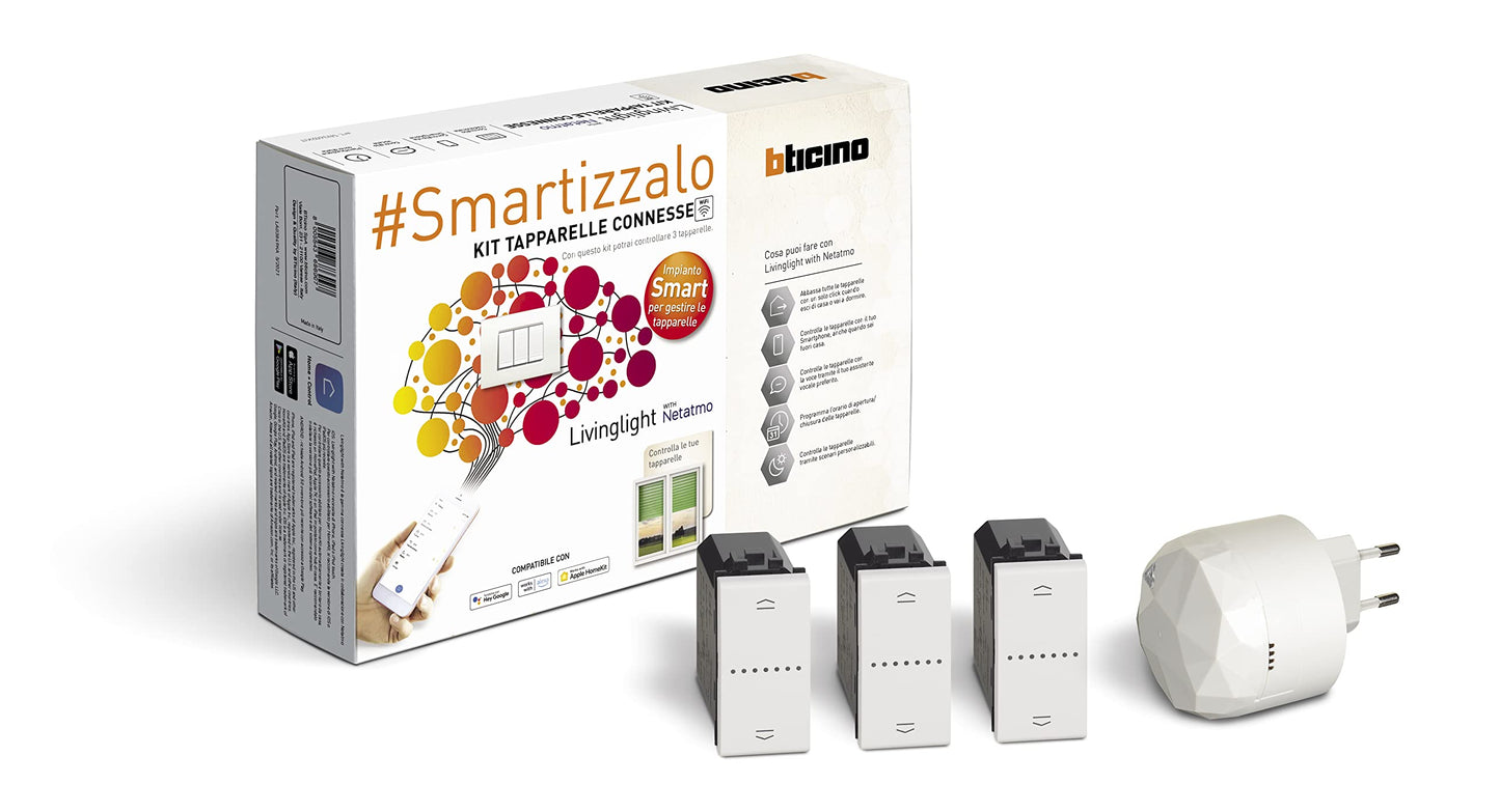 BTicino Kit Tapparelle Connesse Livinglight Smart SN3602KIT, Per Alzare/Abbassare le Tapparelle con App