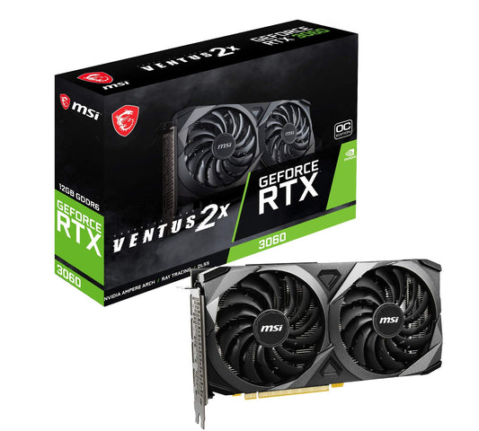 MSI GeForce RTX 3060 VENTUS 2X 12G OC Scheda grafica gaming - 12GB GDDR6, 1807 MHz, PCI Express Gen 4