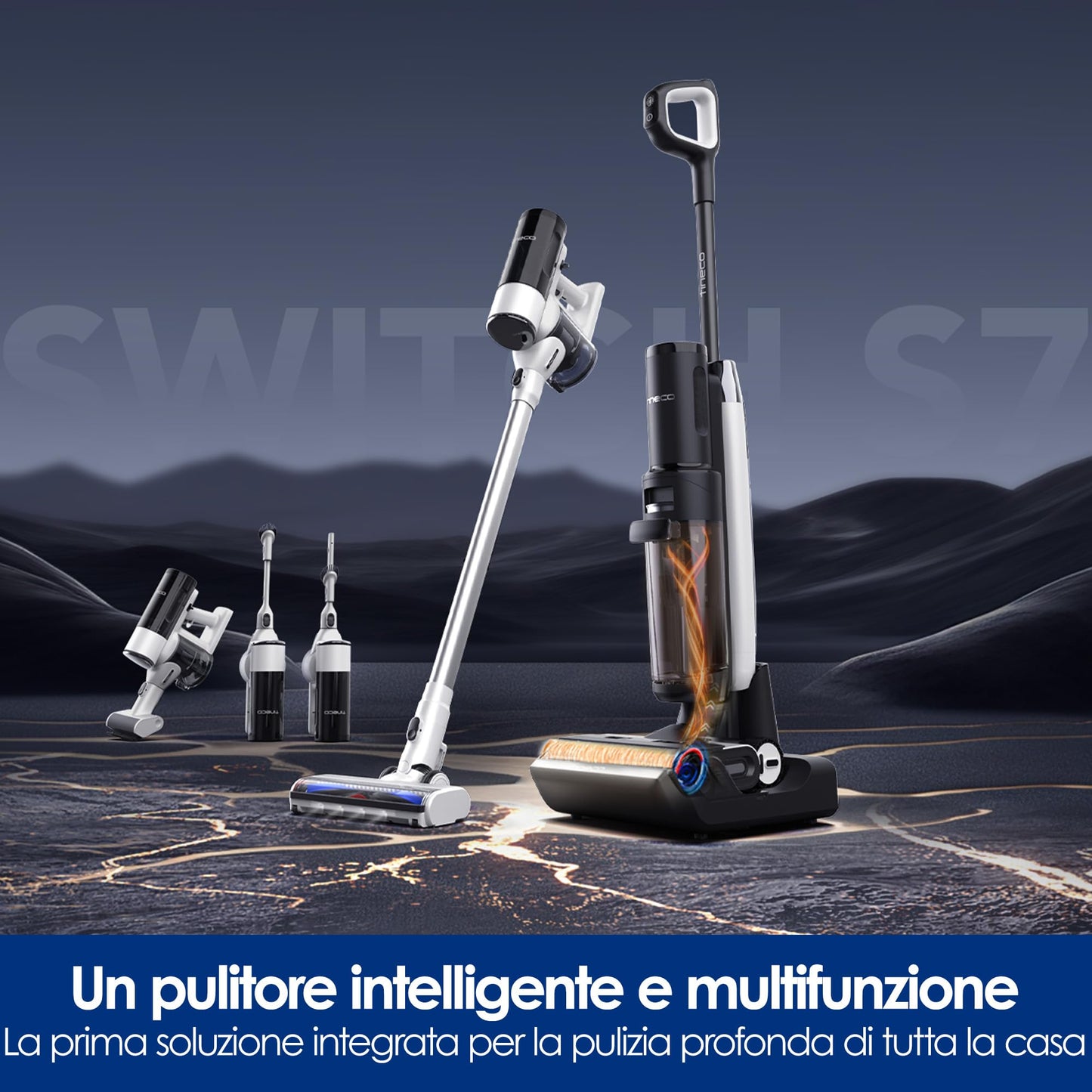 Tineco FLOOR ONE SWITCH S7 Lavapavimenti Smart Multifunzione, Autopulizia