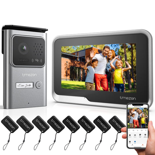 TMEZON Videocitofono WiFi Monofamiliare M730, 7’’ Monitor Touchscreen e Campanello Esterno