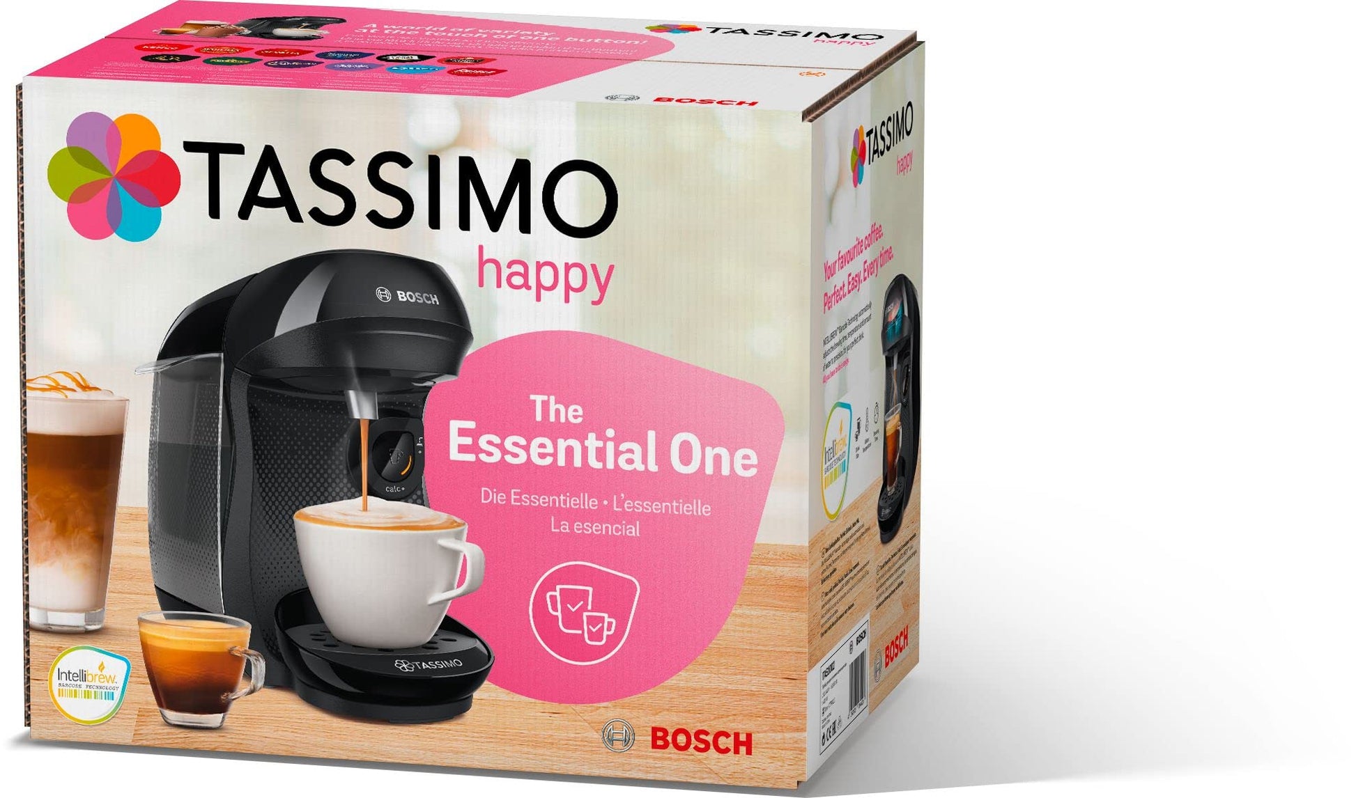 Machine a cafe multi-boissons BOSCH TAS1002N TASSIMO HAPPY - T-Disc - Arret automatique - Noir