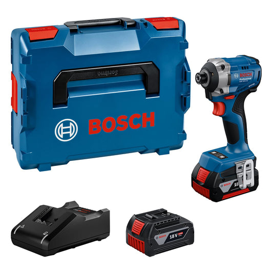 Bosch Professional 18V System Avvitatore con percussione a batteria GDR 18V-215 (incl. 2x GBA 18V 4.0Ah, caricabatteria