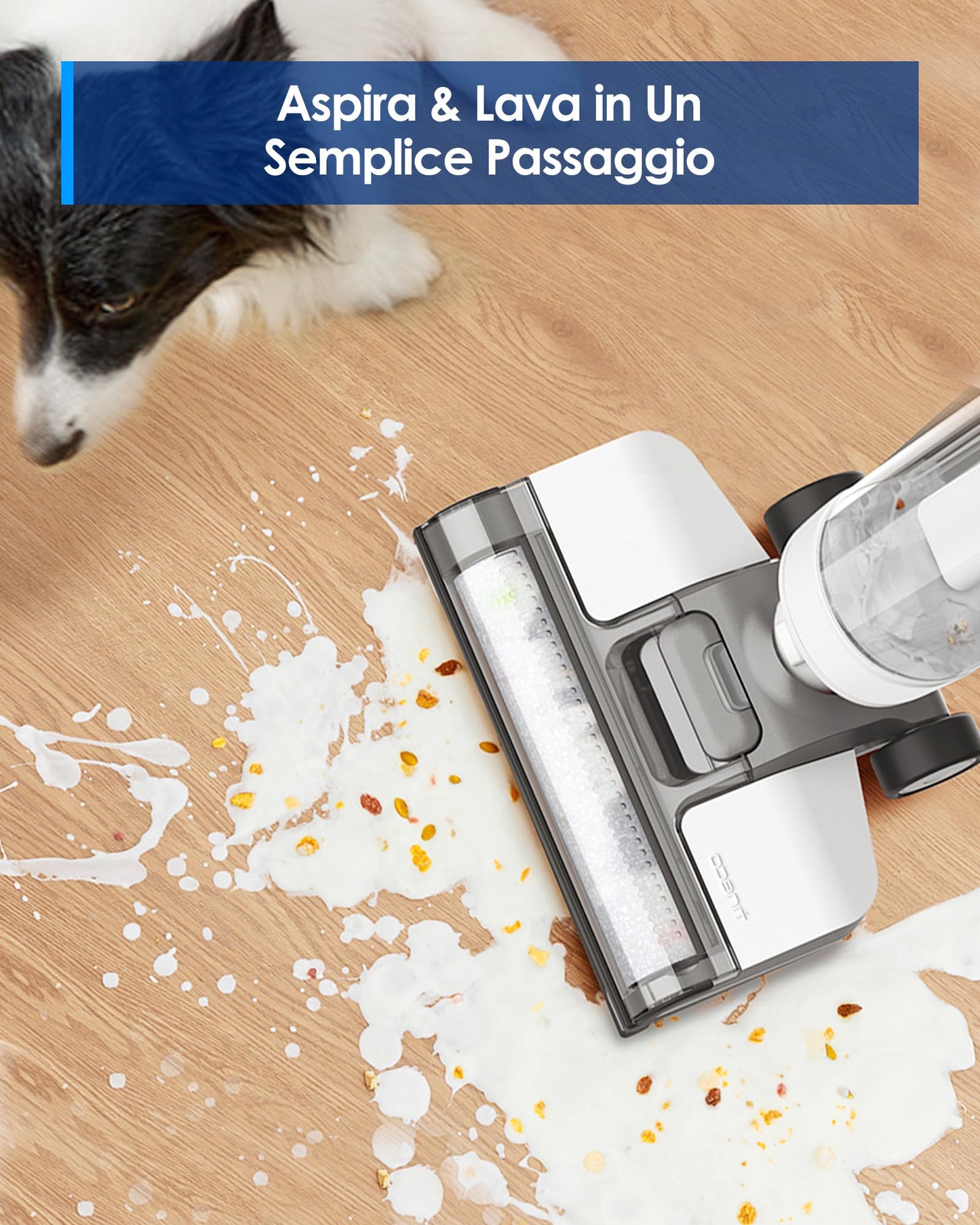 Tineco iFloor 3 Breeze Plus Aspirapolvere Senza Fili per Secco e Umido, Lavapavimenti e Mocio