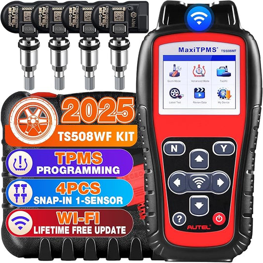 Autel MaxiTPMS TS508WF KIT, 2025 TS508WF con 4 MX-Sensori 2-in-1 in Metallo