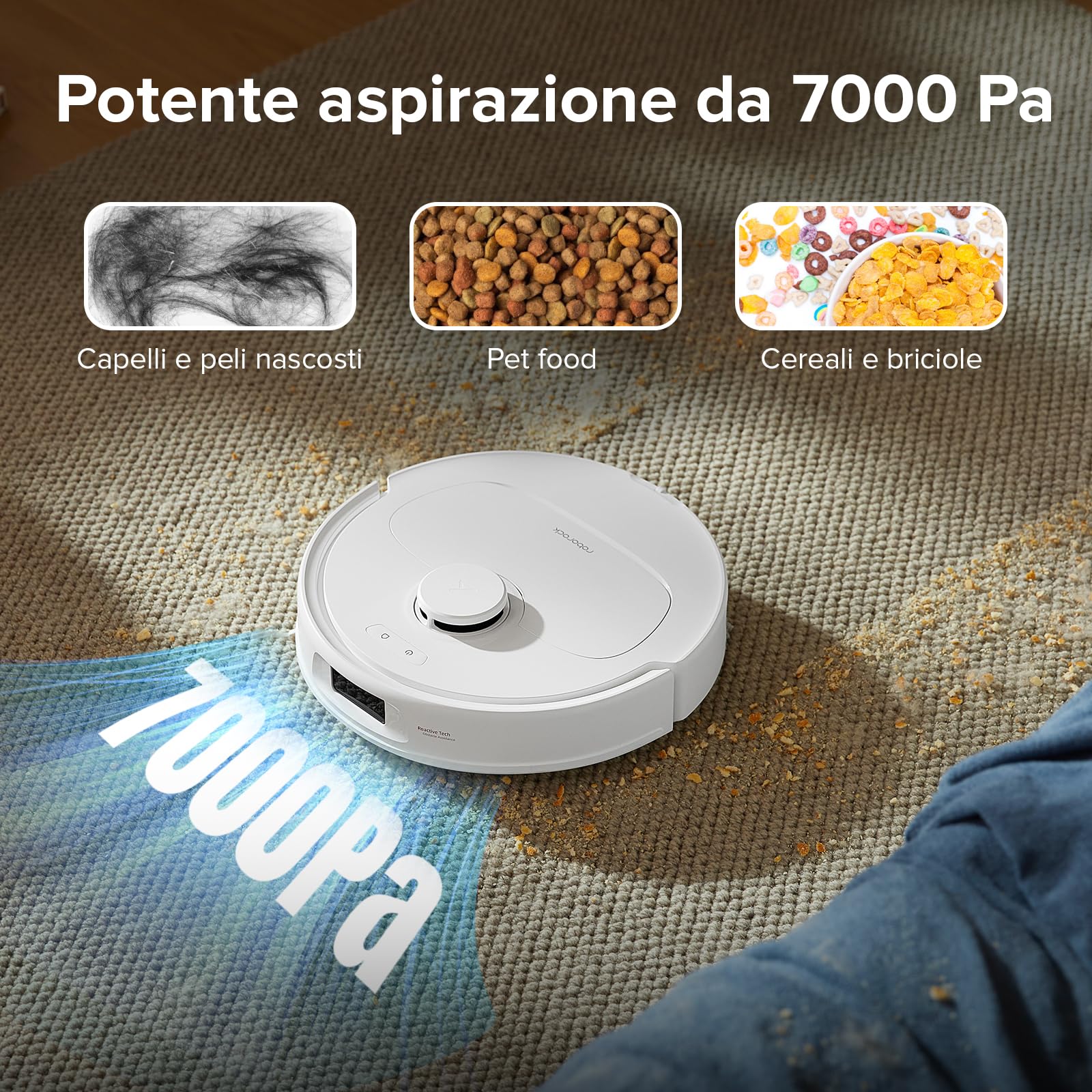 roborock Qrevo S Set Robot Aspirapolvere 7000Pa con Stazione Autopulente