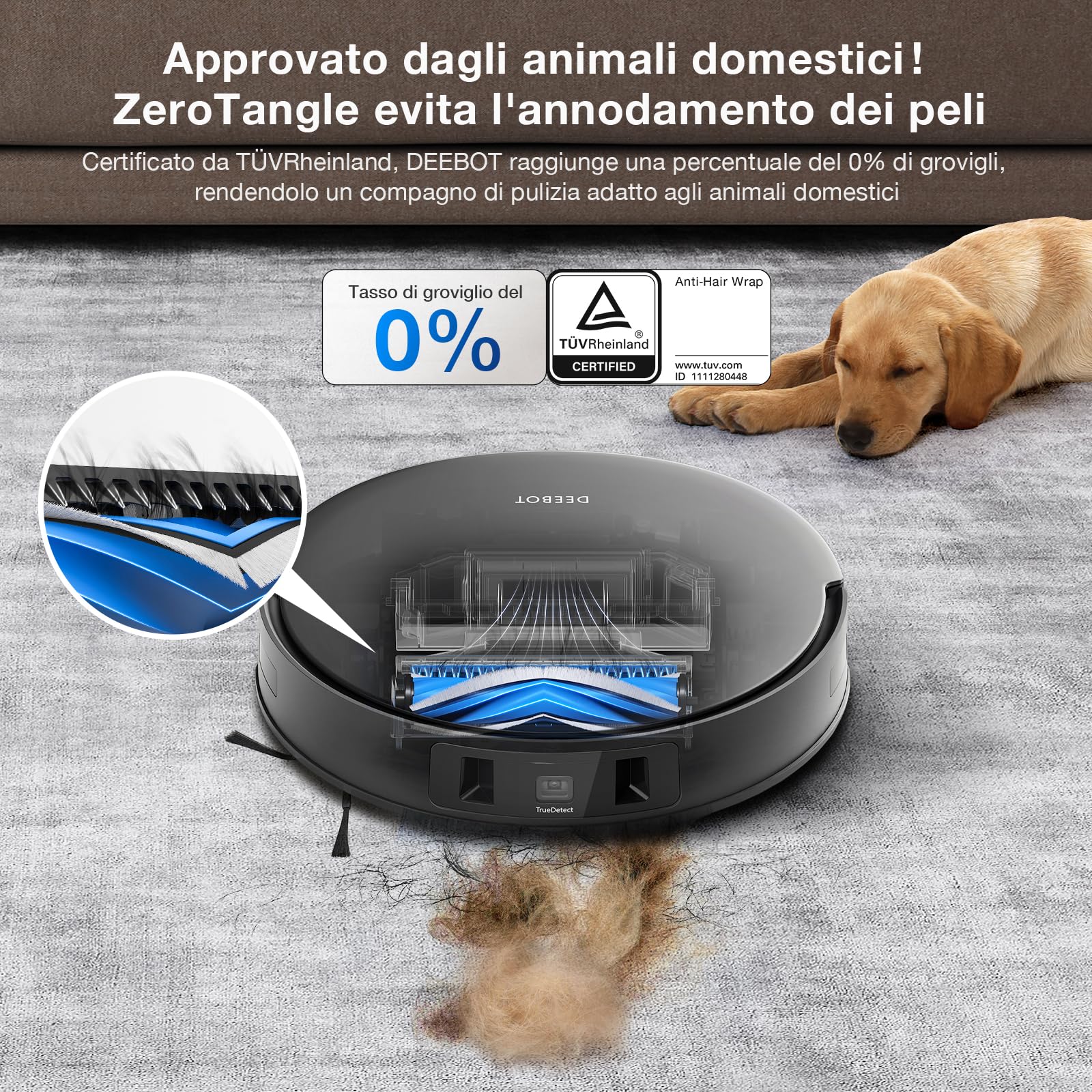 ECOVACS DEEBOT T30 OMNI Robot Aspirapolvere Lavapavimenti con Mini Stazione,