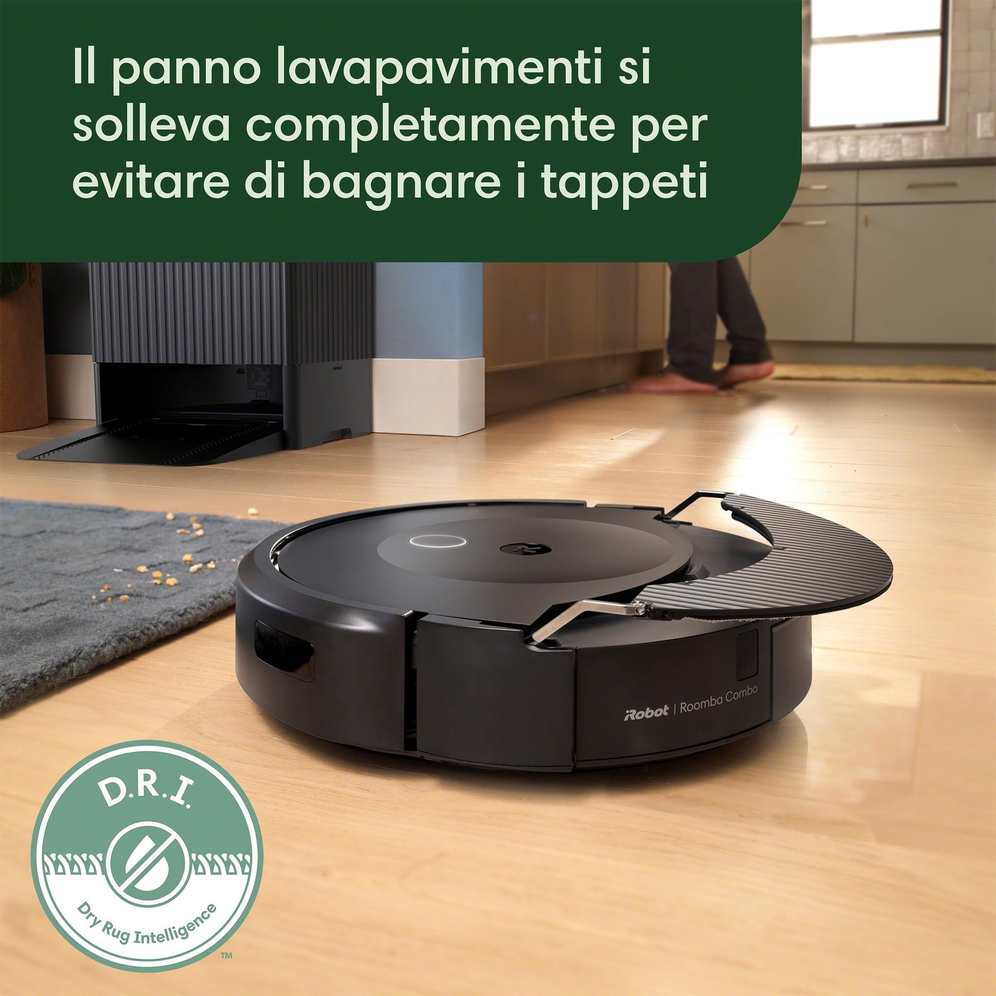 iRobot Roomba Combo 10 Max, Robot Aspirapolvere 2 in 1, Stazione Autosvuotamento/Riempimento