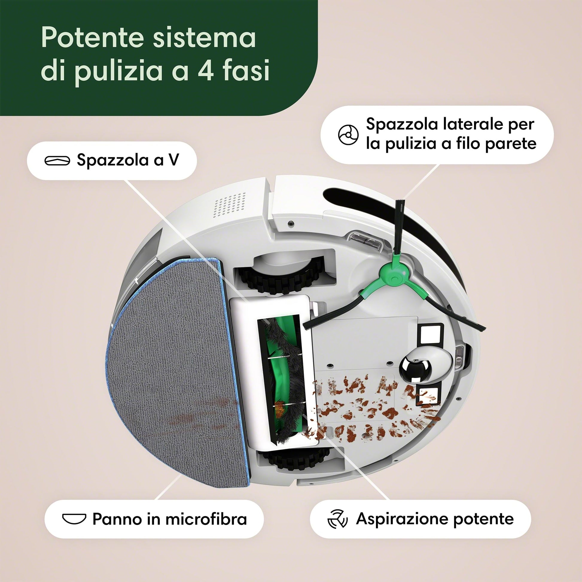 iRobot Roomba Combo Essential, Robot Aspirapolvere Lavapavimenti, Potente Aspirazione e Pulizia