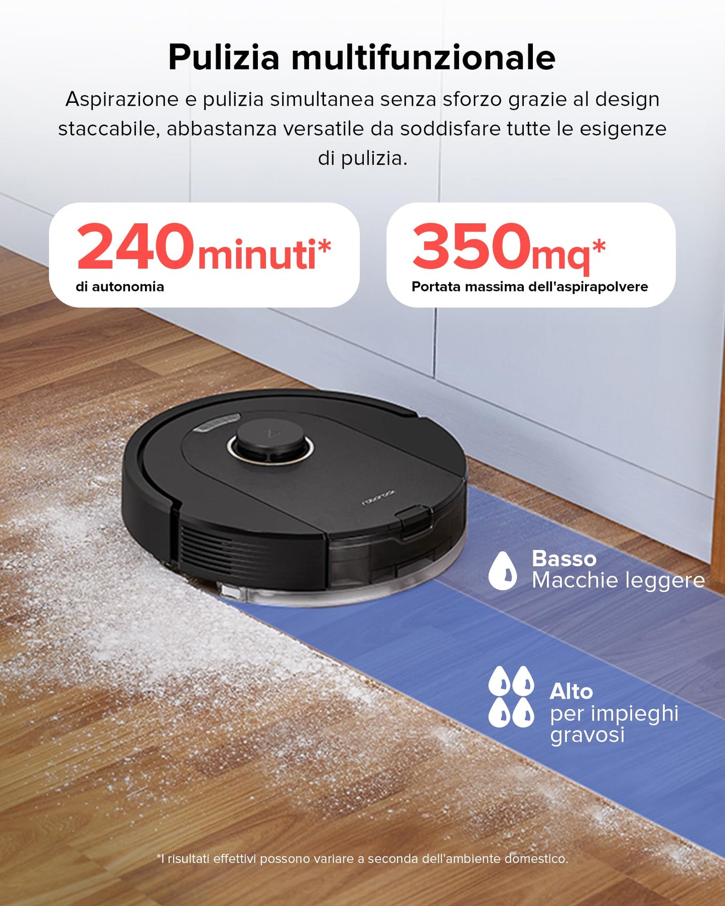 roborock Q5 Pro+ Robot Aspirapolvere e Lavapavimenti con Svuotamento Automatico Polvere