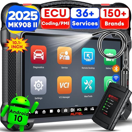 Autel MaxiCOM MK908 II Android 10.0 2025 Strumento Diagnostico Auto: Aggiornata di MK908/ MK906 PRO, AutoScan 2.0,