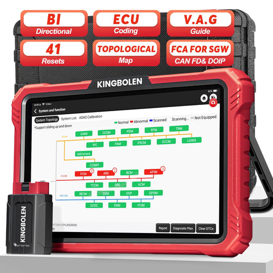 KINGBOLEN K10 PRO OBD2 Auto Diagnostica, Bidirezionale Diagnosi Auto , Codifica ECU Online, Sistema Completo