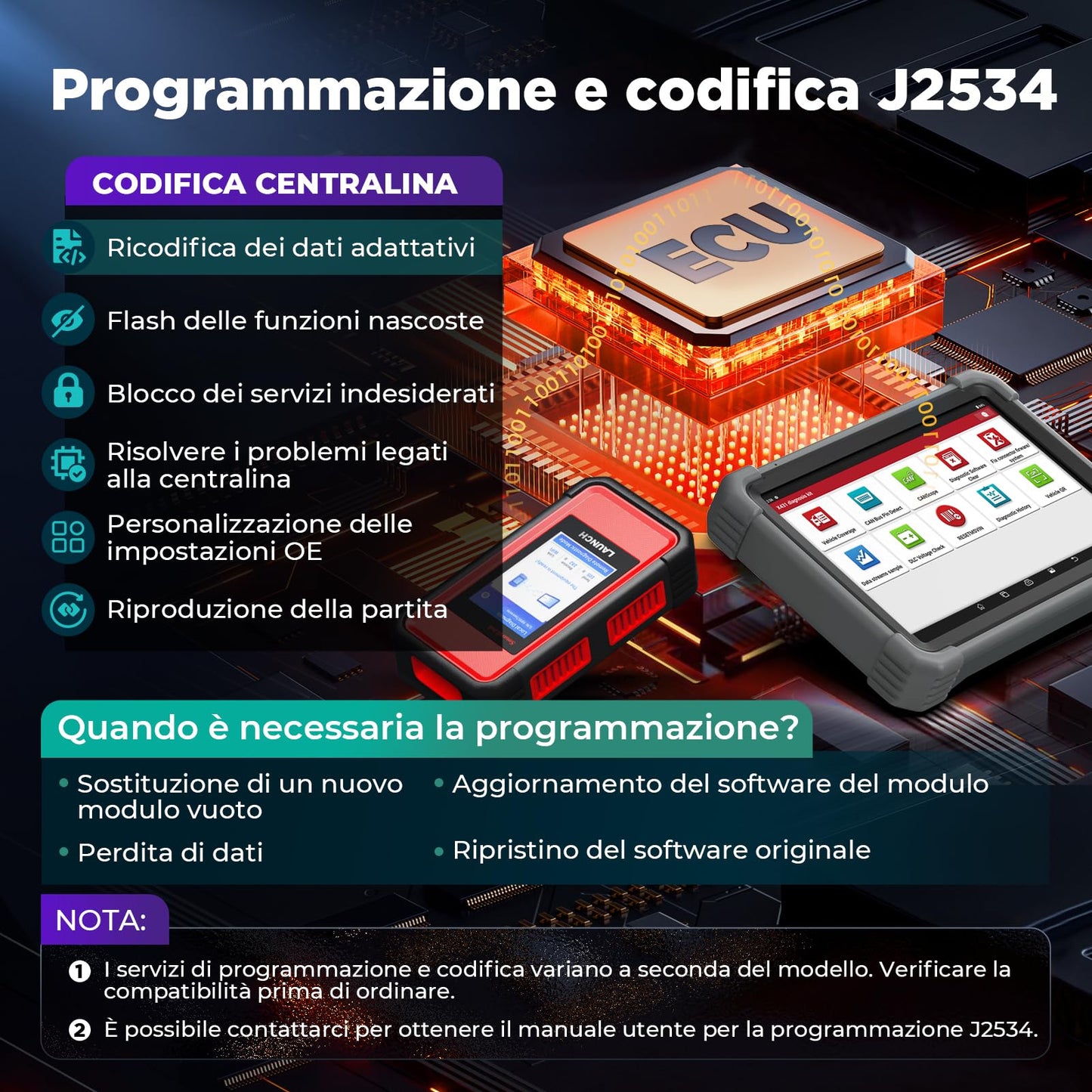 LAUNCH X431 PRO3 V+ Elite, strumento di scansione di programmazione J2534