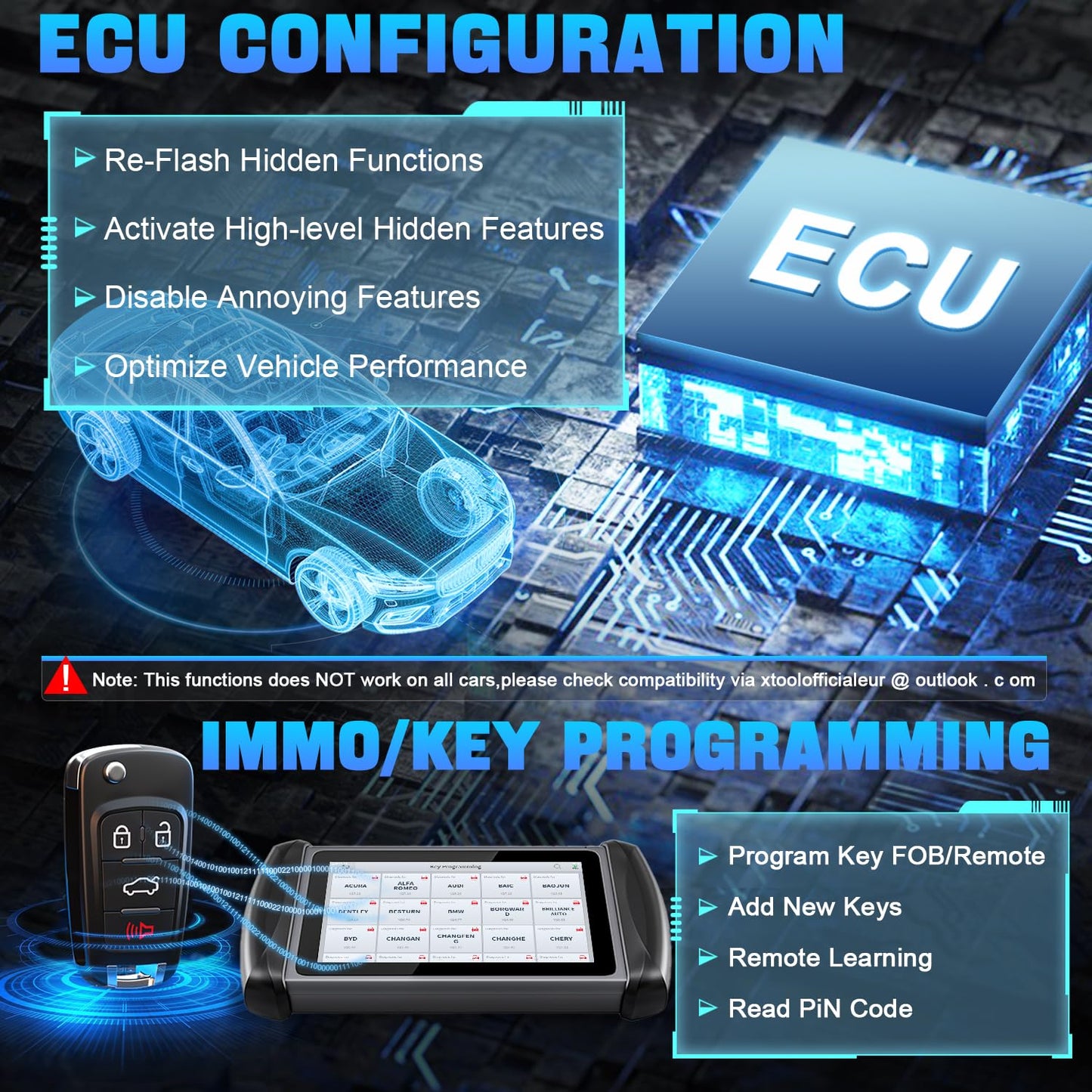 XTOOL IP616 Dispositivo Diagnostico, Tutte le diagnosi di Sistema Scanner OBD2