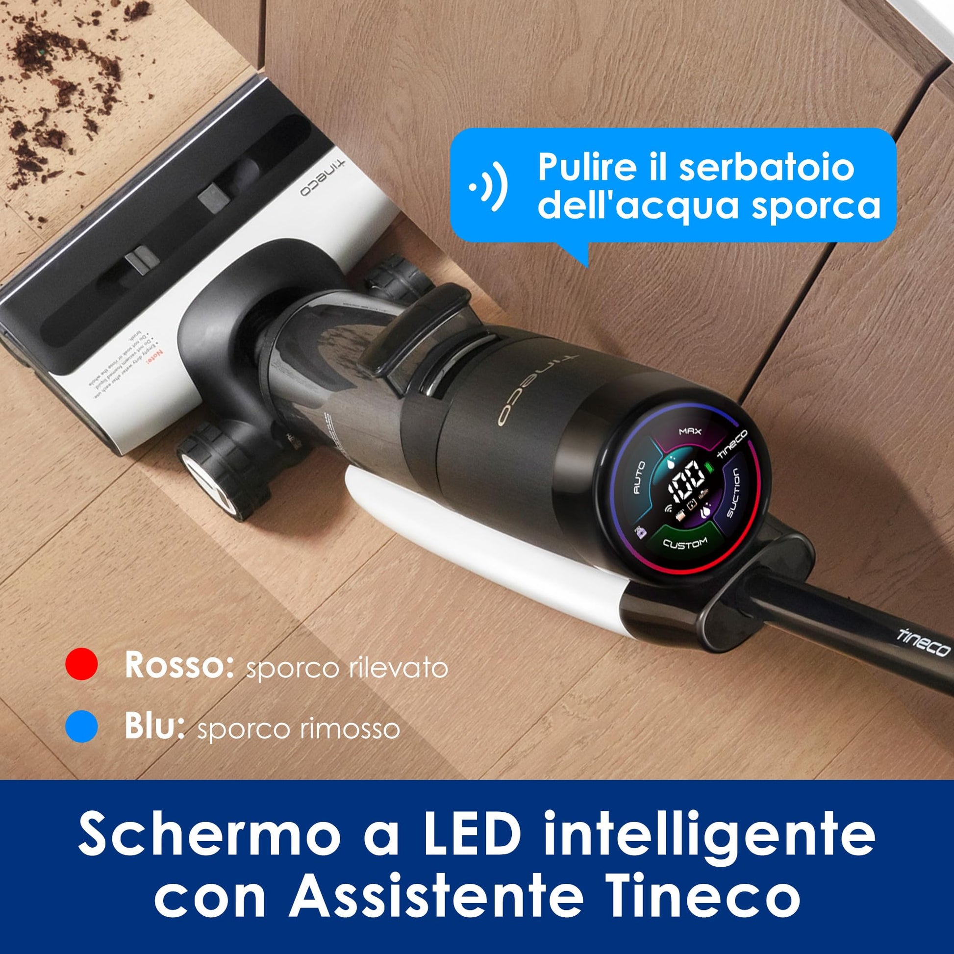 Tineco FLOOR ONE S7 FlashDry Aspirapolvere Intelligente, Senza fili, A secco e a umido