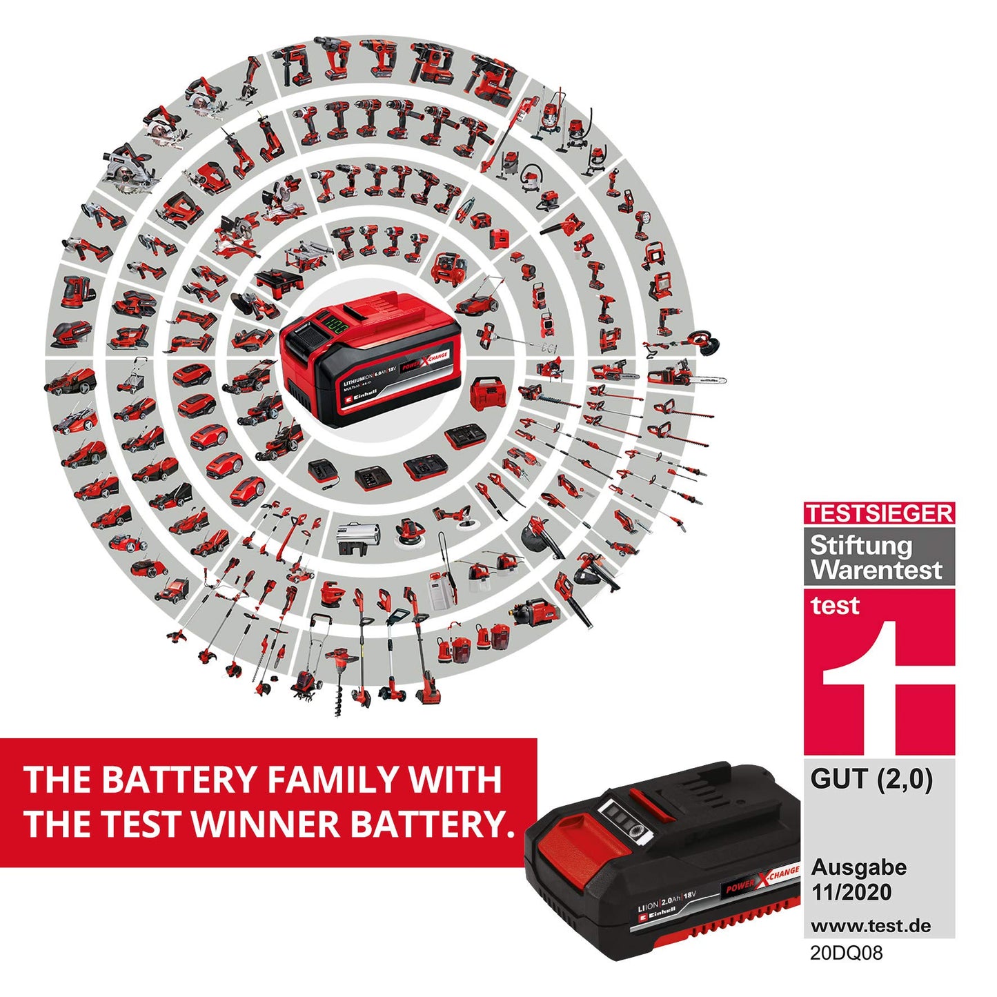 Einhell Smerigliatrice angolare a batteria AXXIO 18/125 Q Li-Solo Power X-Change