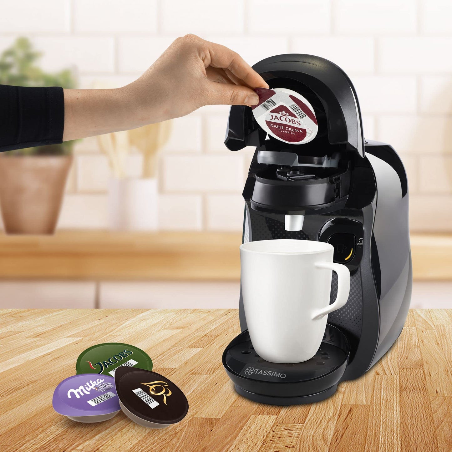 Machine a cafe multi-boissons BOSCH TAS1002N TASSIMO HAPPY - T-Disc - Arret automatique - Noir