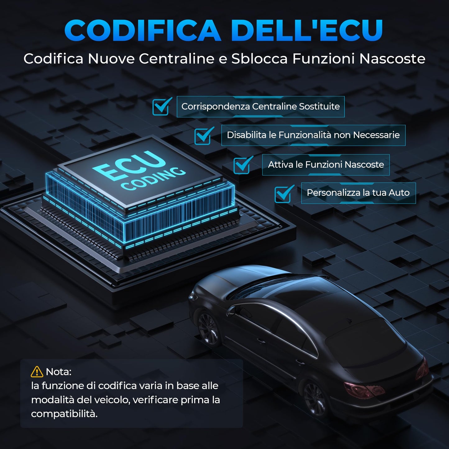 TOPDON AD900BT Diagnostico per Auto, Codifica ECU, 28+ Servizi Strumento di Scansione