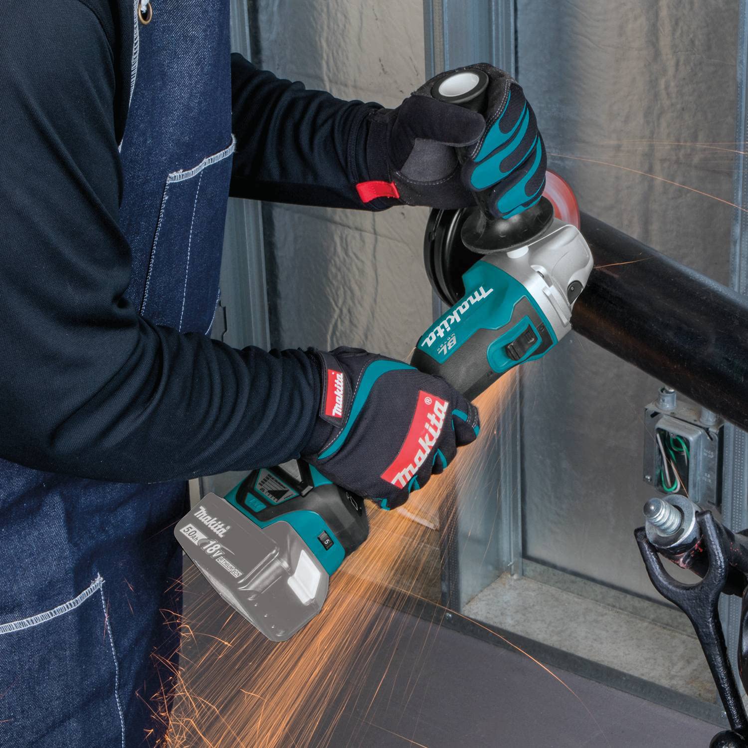 Makita DGA511Z - Smerigliatrice angolare 18,0 V (senza batteria, senza caricatore)