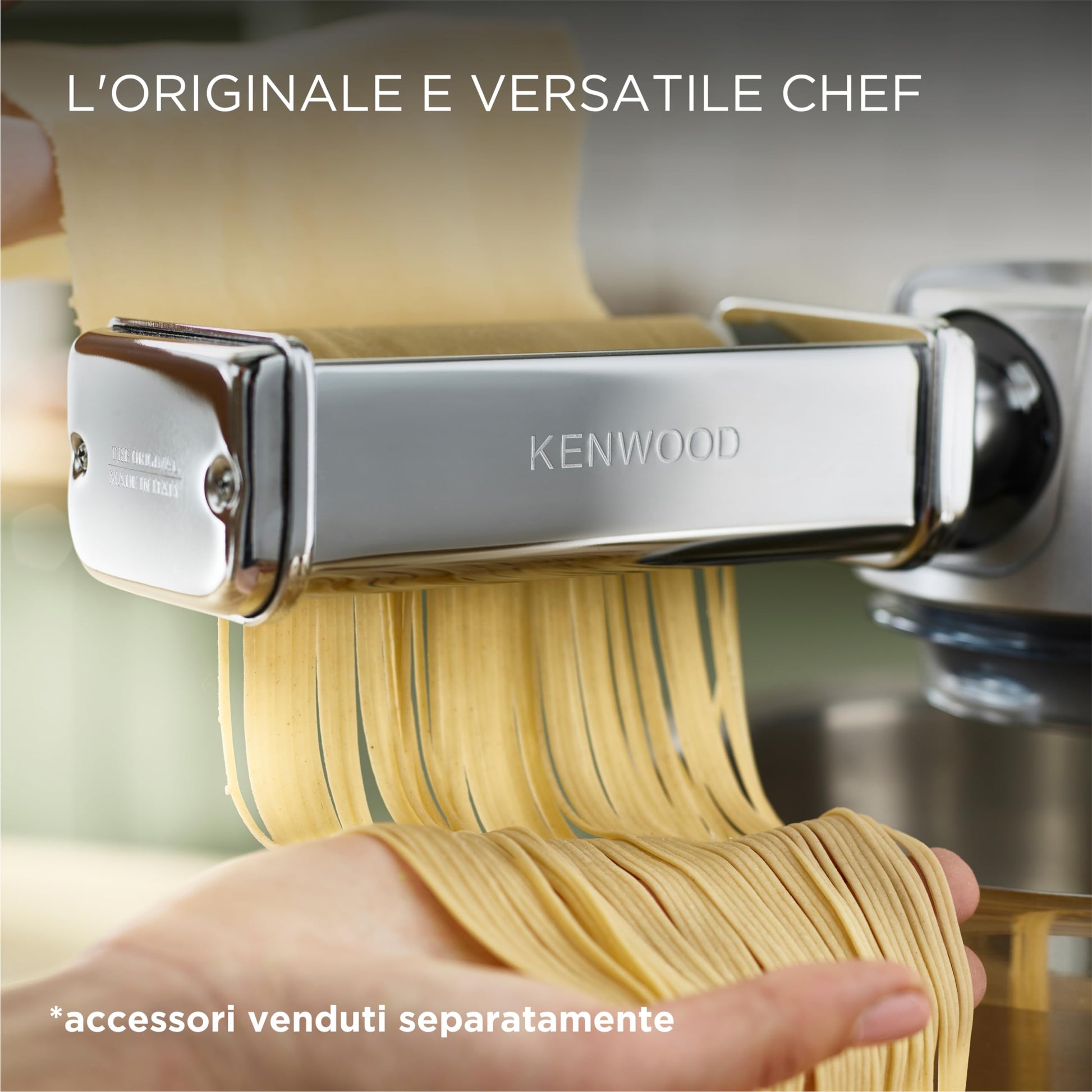 Kenwood KVL4100S Impastatrice Planetaria Chef XL con Ciotola da 6,7L, 3 Ganci di Miscelazione