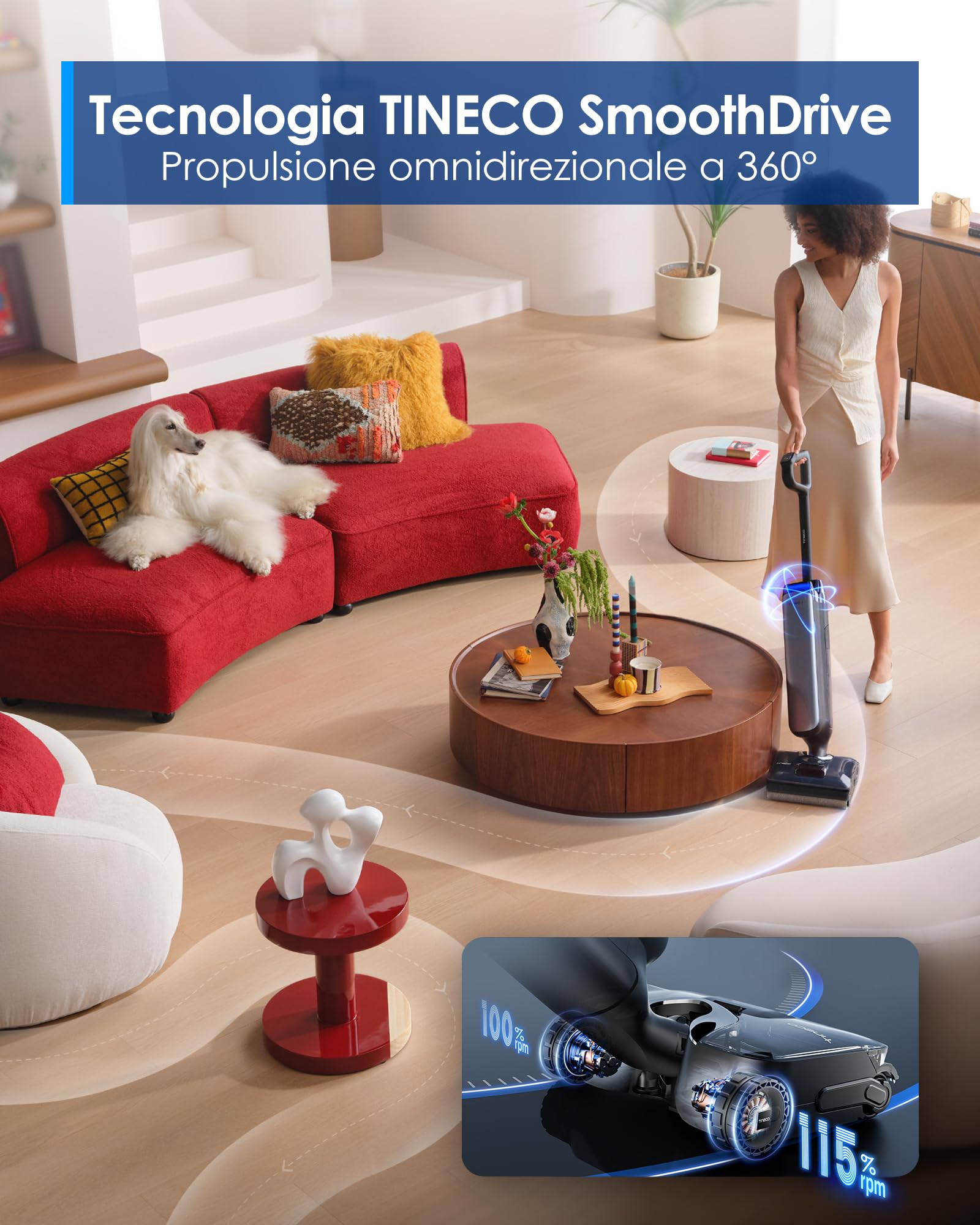 Tineco Floor One S9 Artist Aspirapolvere Lavapavimenti