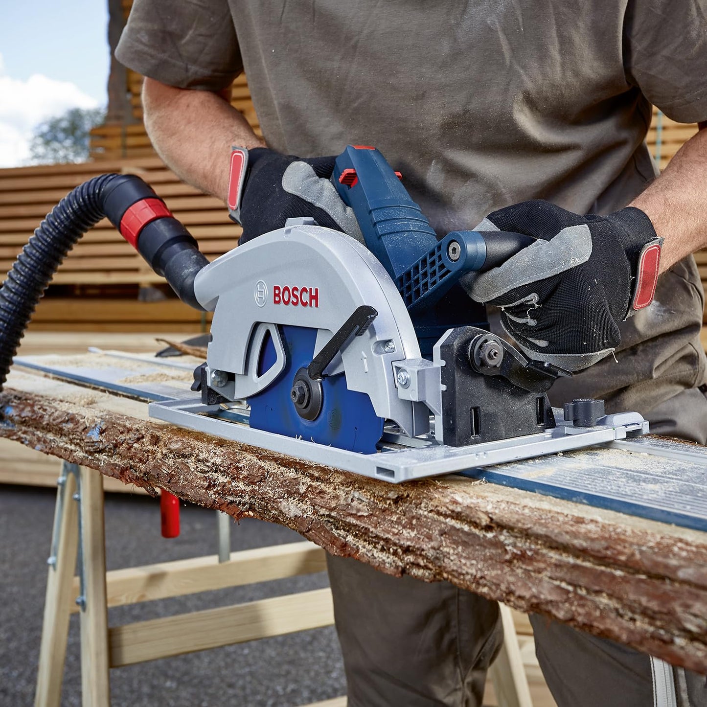 Bosch Professional 18V System Sega circolare a batteria GKS 18V-68 (incl. 1 guida parallela)