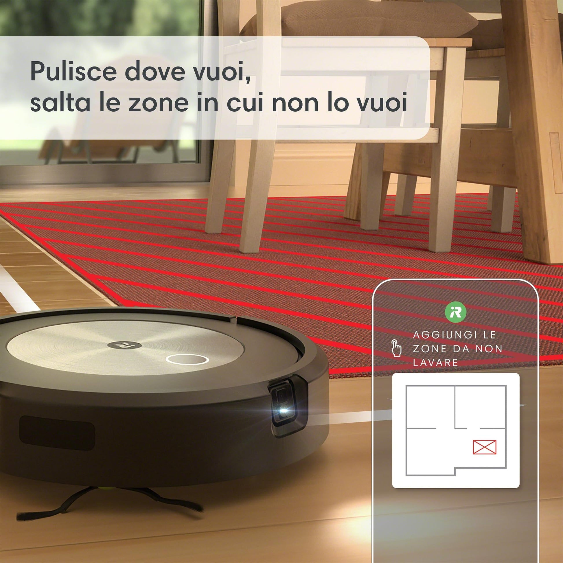 iRobot Roomba Combo j5+, Robot Aspirapolvere Lavapavimenti, Base Autosvuotante