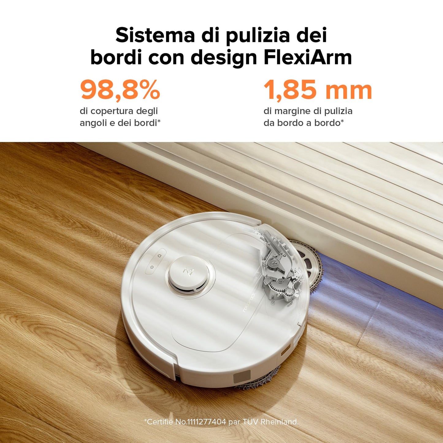 roborock Qrevo Pro Set Robot Aspirapolvere e Lavapavimenti, Mop Autopulente Bianco